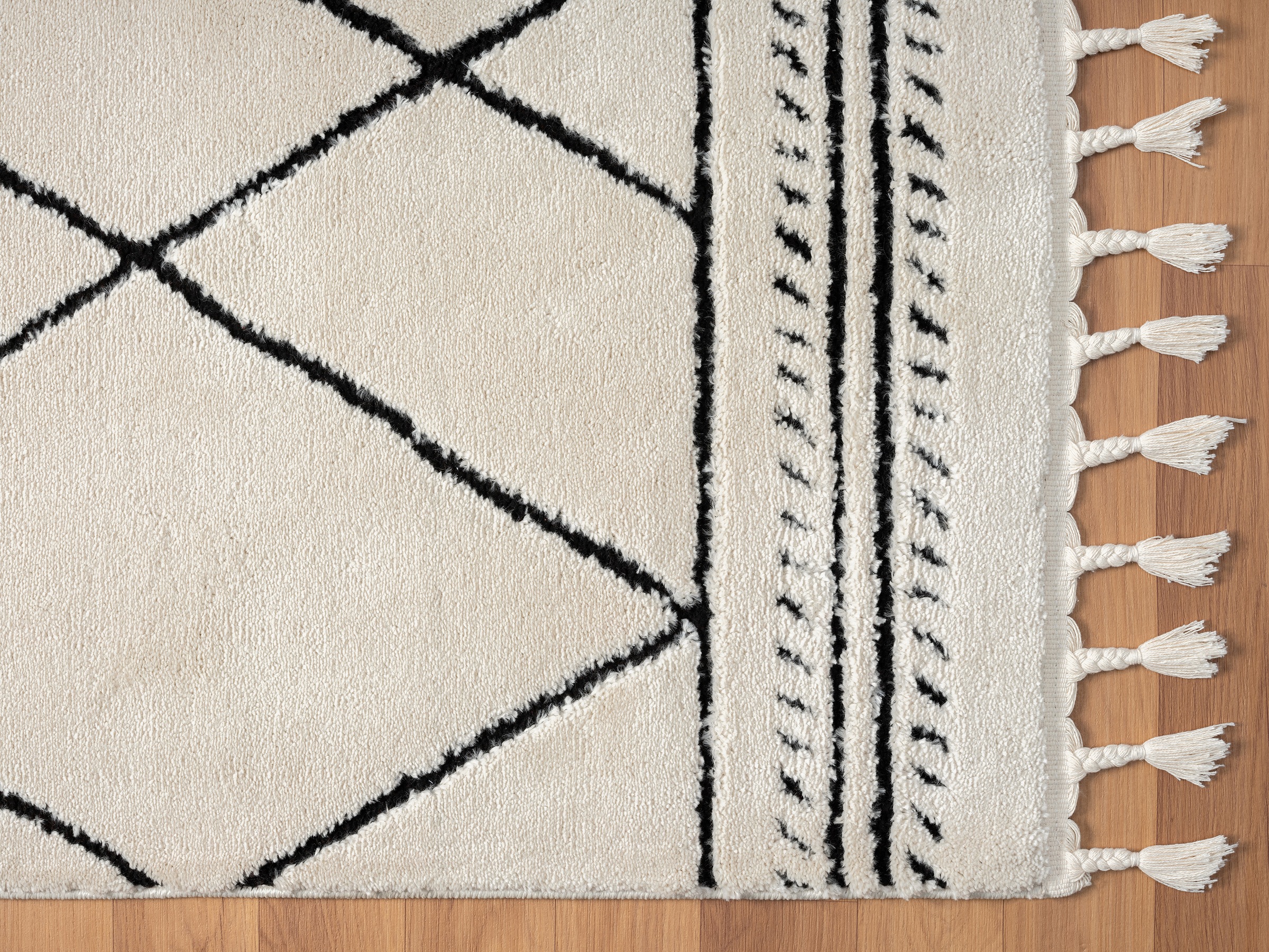 Myflair Möbel & Accessoires Hochflor-Teppich »Moroccan Design, LAGERRÄUMUNG!«, rechteckig, 24 mm Höhe, modern, marokkanisches Design, Rauten Muster, weich durch Hochflor