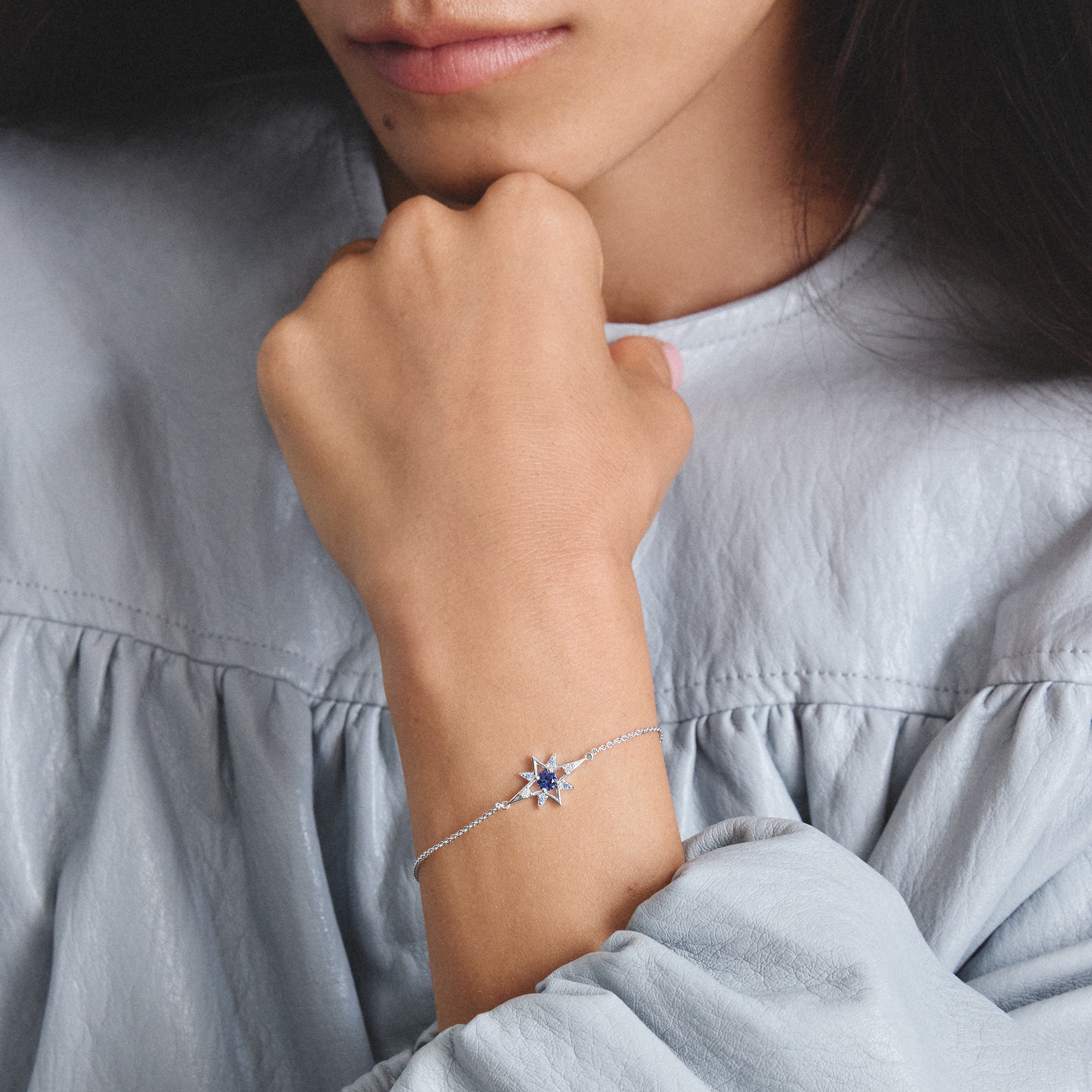 THOMAS SABO Armband »Midnight Sky Armband« mit Zirkonia (synth.), Glas-Keramik Stein