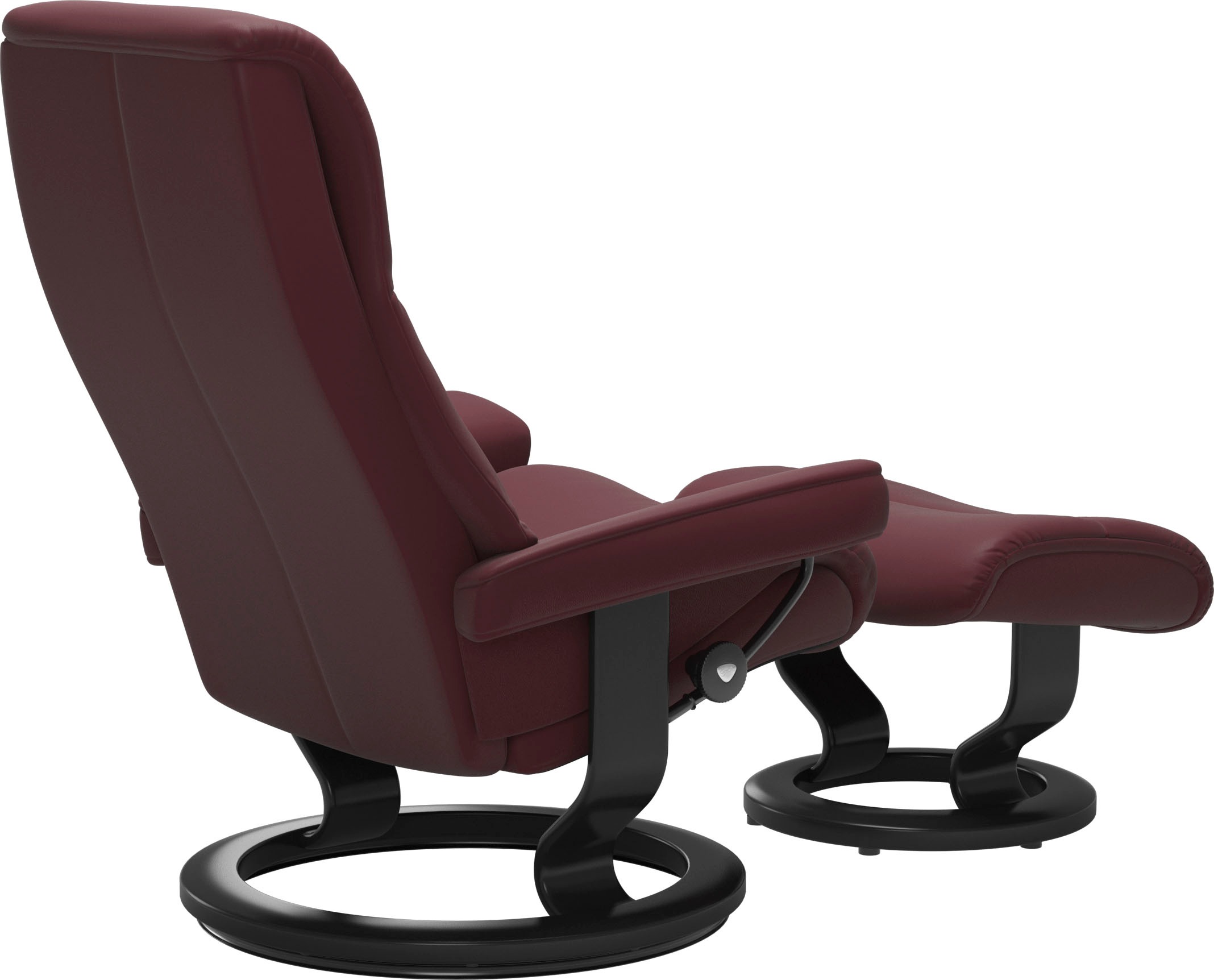 Stressless® Relaxsessel »View«, (Set, Relaxsessel mit Hocker), mit Classic Base, Größe M,Gestell Schwarz