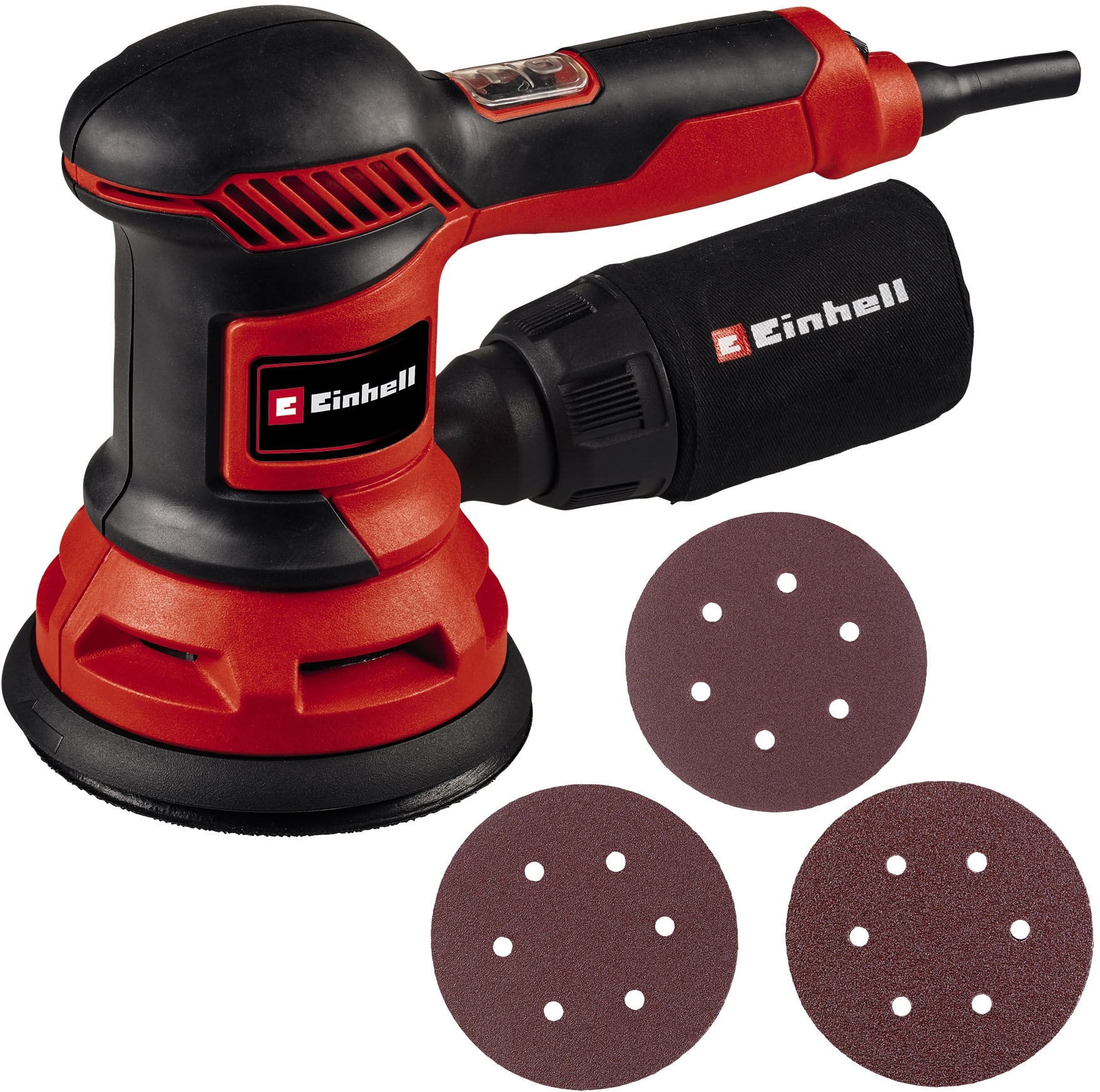Einhell Exzenterschleifer "TC-RS 425 E" Set, 5 Stk. tlg. zum Abschleifen gerader und ungerader Flächen