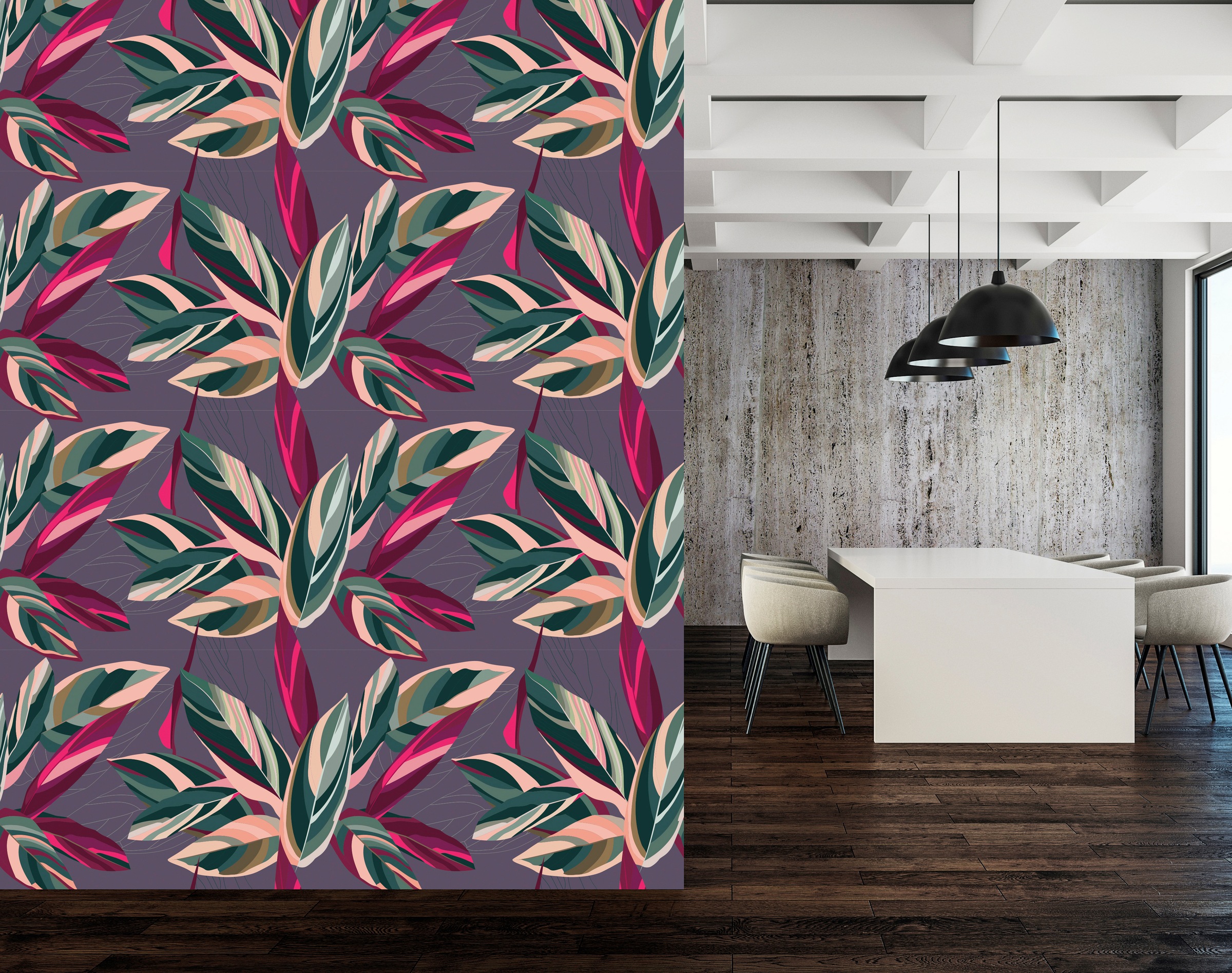 queence Vinyltapete »Hadir«, bedruckt-Motiv-botanisch-floral-gemustert-natürlich, 90x250cm, selbstklebend, kinderleichte Anbringung, Sticker