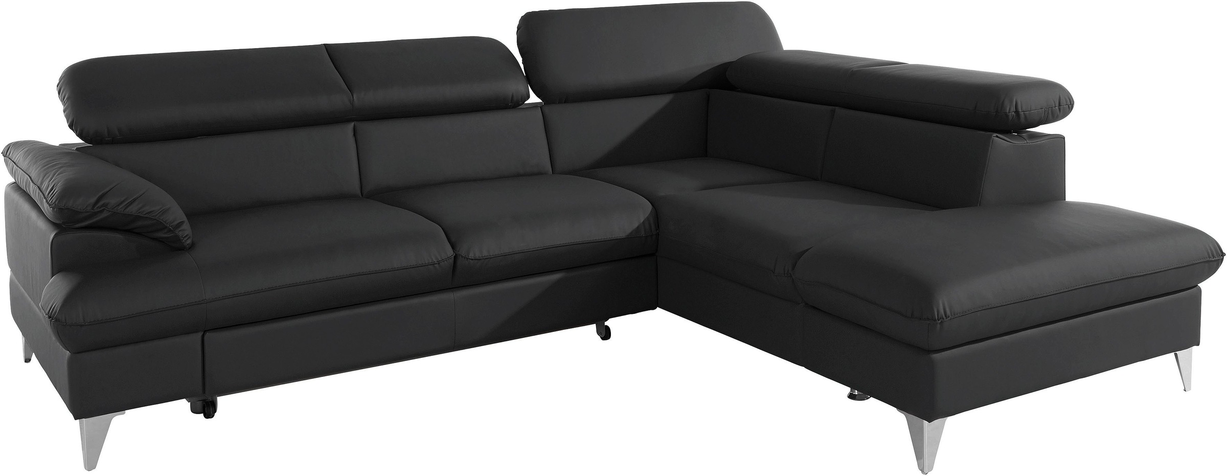 COTTA Polstergarnitur »Caluso L-Form«, Set bestehend aus: Ecksofa mit Kopfteilverstellung & Hocker