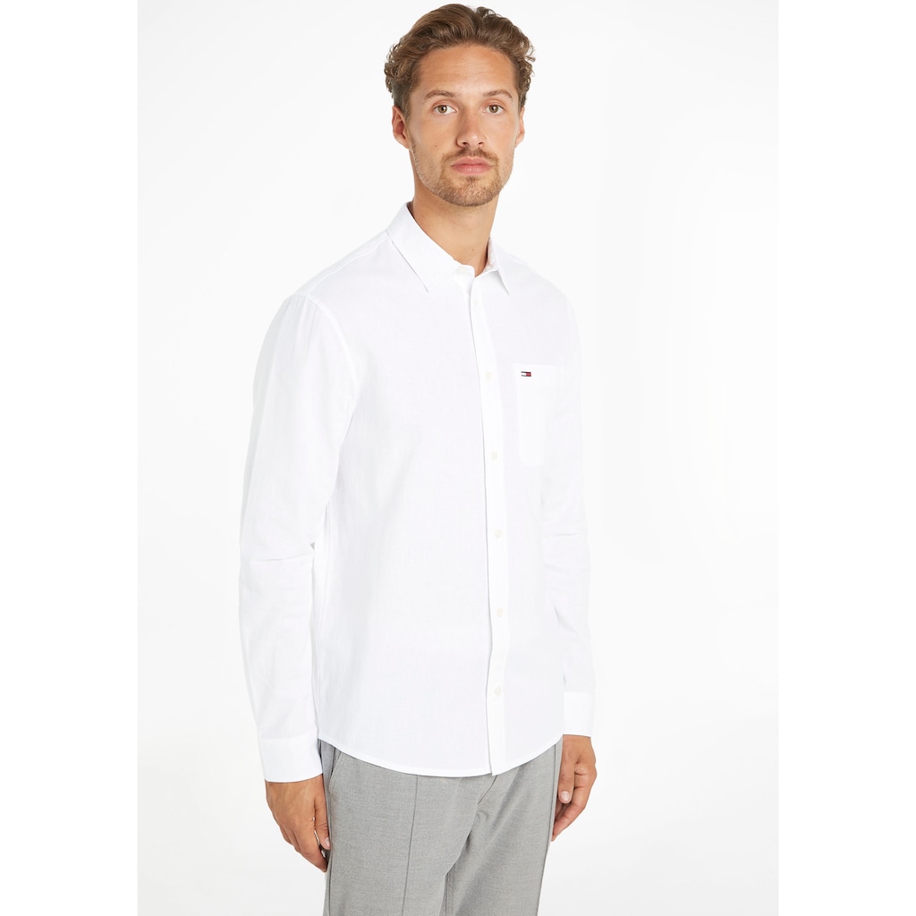 Tommy Jeans Langarmhemd »TJM REG LINEN BLEND SHIRT«