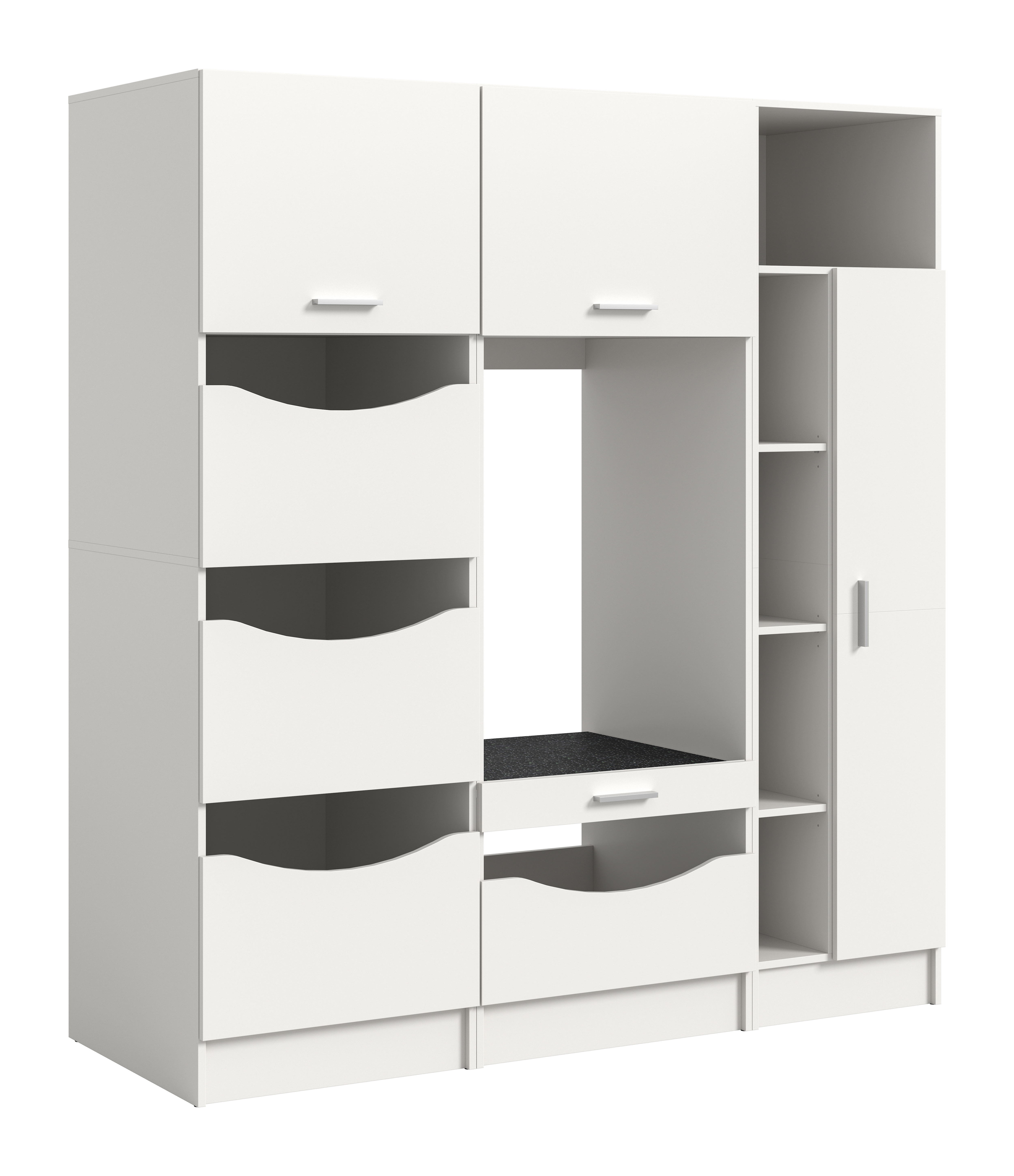 welltime Badmöbel-Set "FALAS, 3-teilig, Hauswirtschaftsraum Set, Breite 176 cm" 1x Wäscheschrank, 1x Waschmaschinenumbauschrank, 1x Mehrzweckschrank