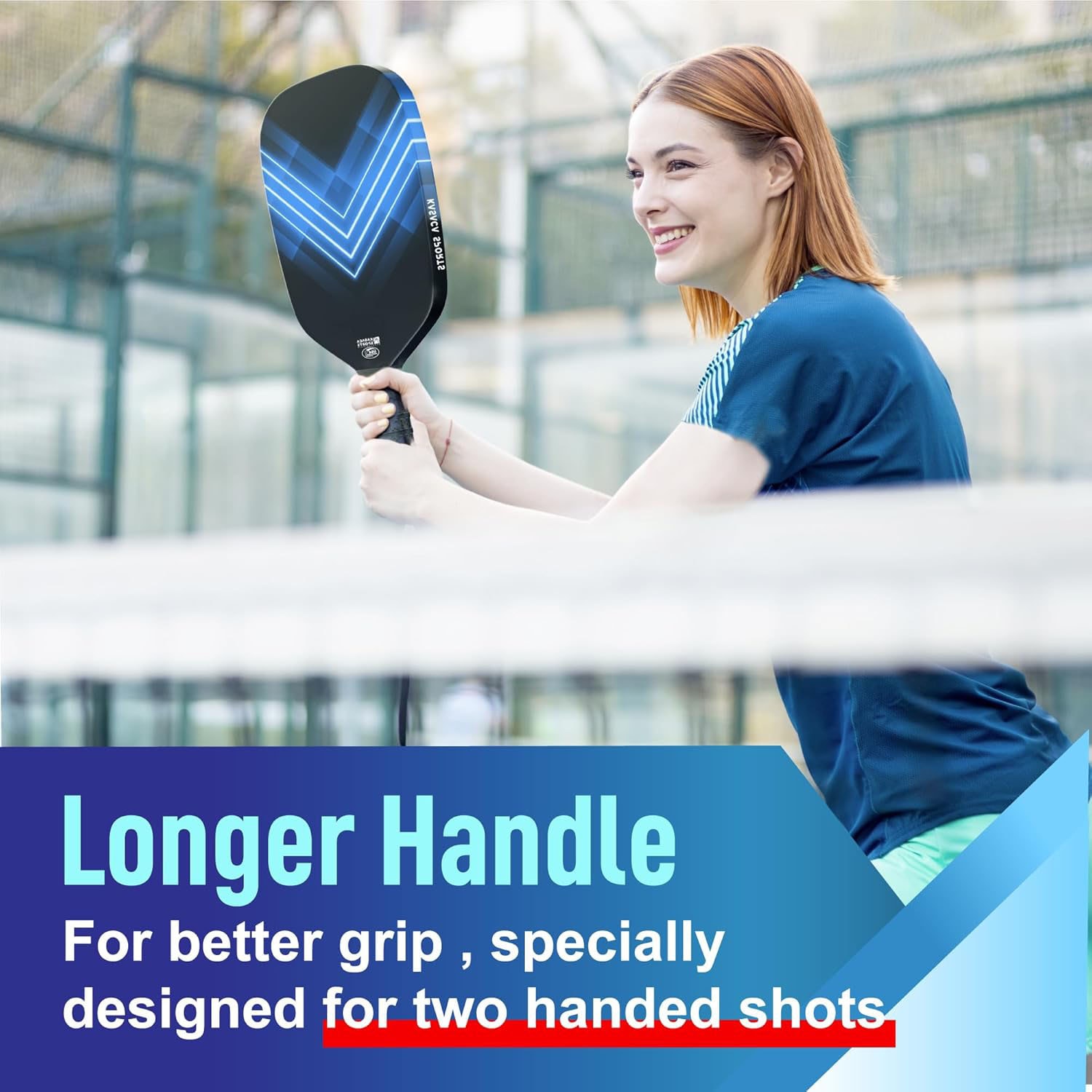 KASACA Pickleballschläger »Pickleball-Schläger Aero Swipe Carbon«, (Set, 2 tlg., Schläger & Schutzhülle)