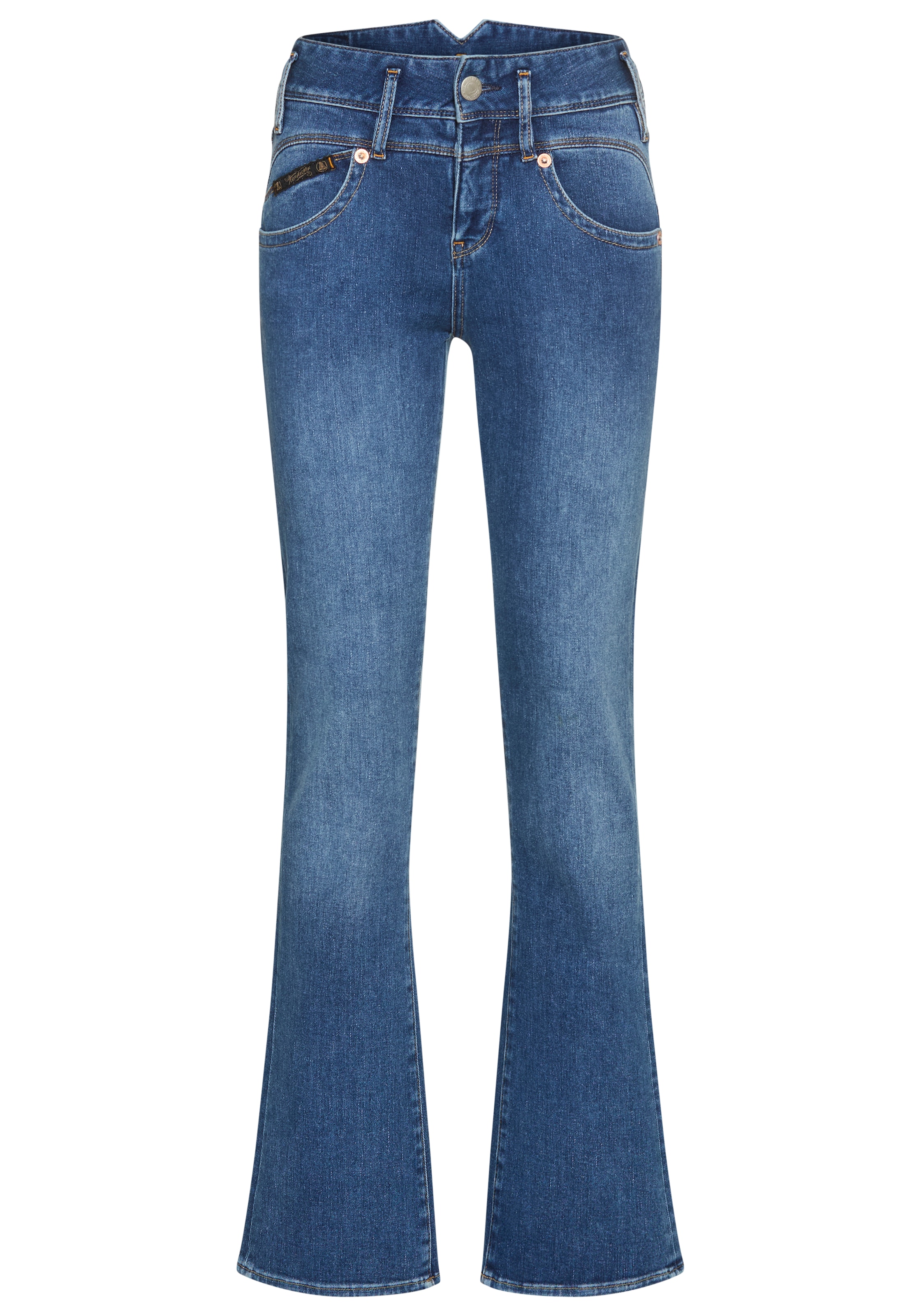 Herrlicher Bootcut-Jeans »Pearl Boot Denim Cashmere Touch«, mit Spitzbund