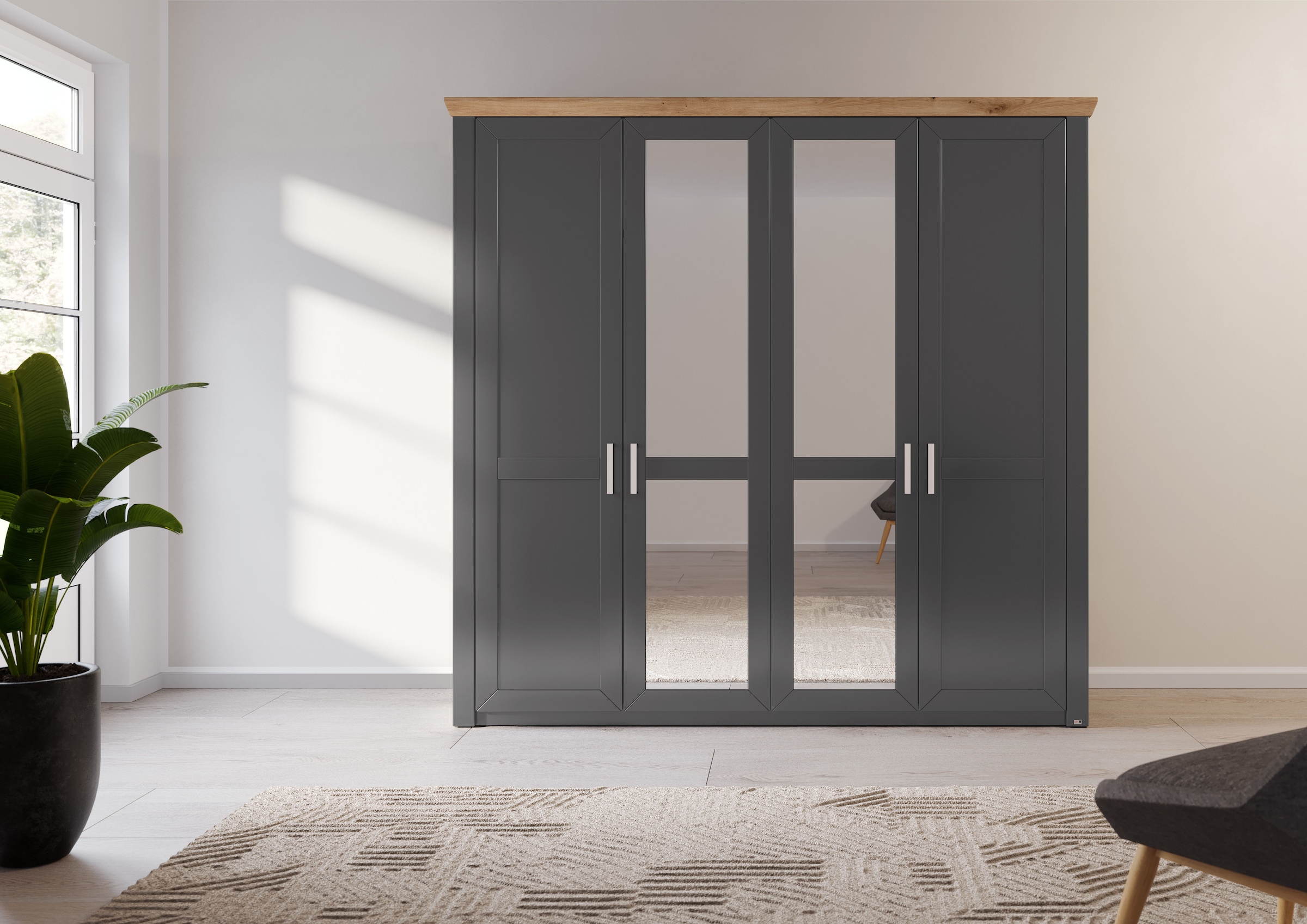 set one by Musterring Kleiderschrank "York Schlafen", (2 St.), mit Holz- un günstig online kaufen