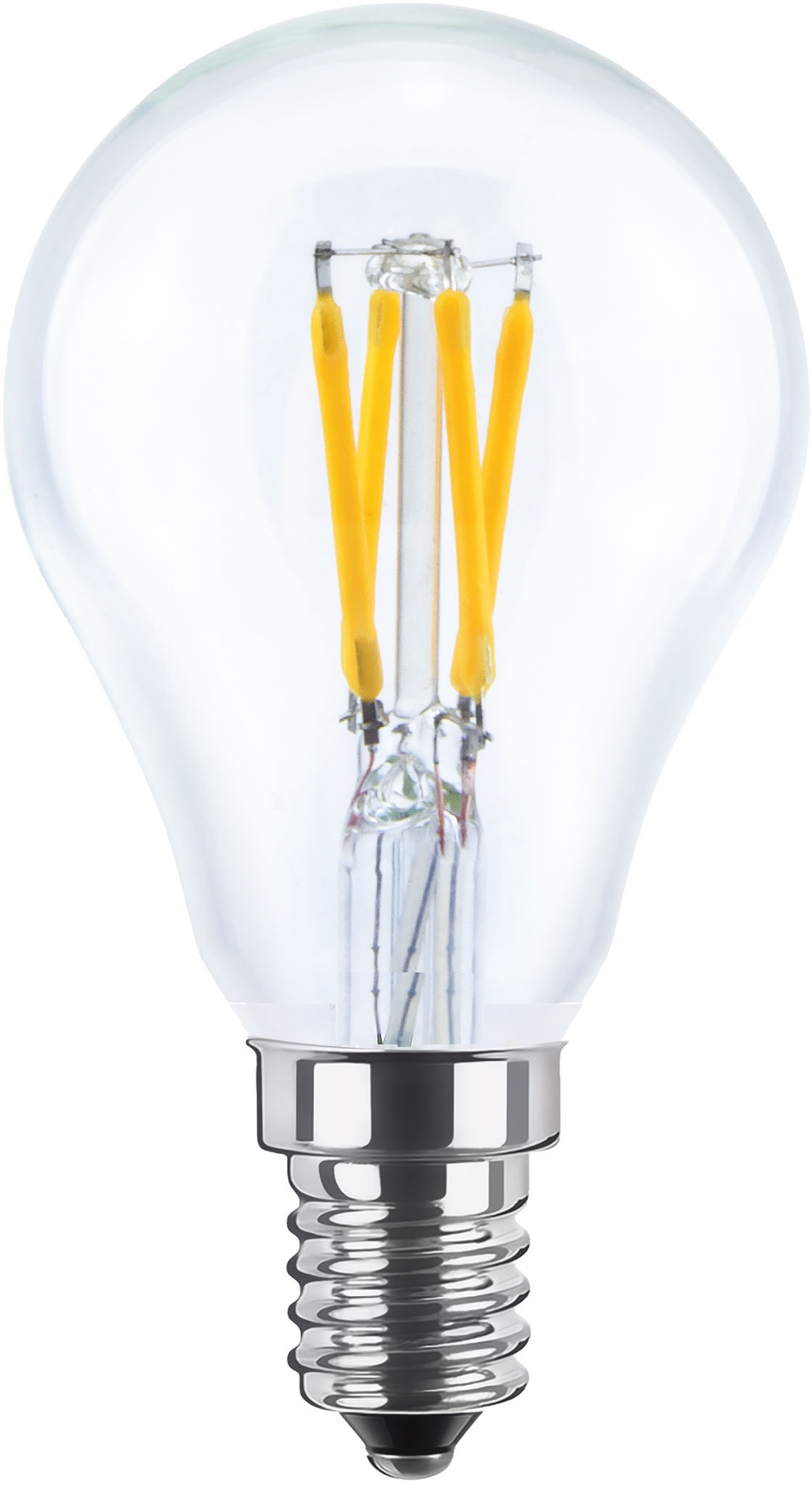 SEGULA LED-Leuchtmittel "LED Tropfenlampe", L:8,8cm Ø:4,8cm, transparent, Leuchtmittel, dimmbar, E14, Tropfenlampe, 2700K
