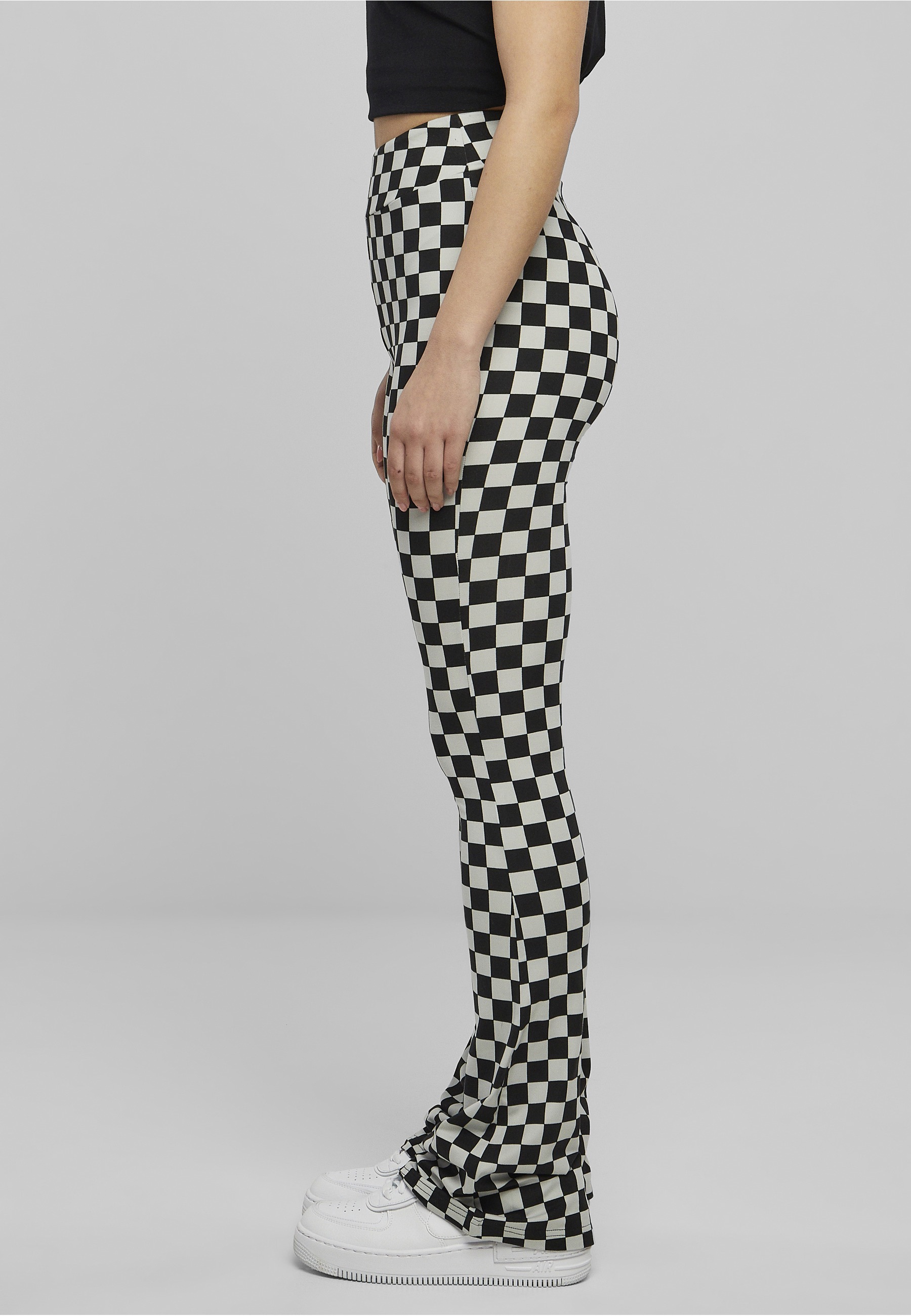 URBAN CLASSICS Leggings »Urban Classics Damen Ladies Checked Boot Cut Leggings«