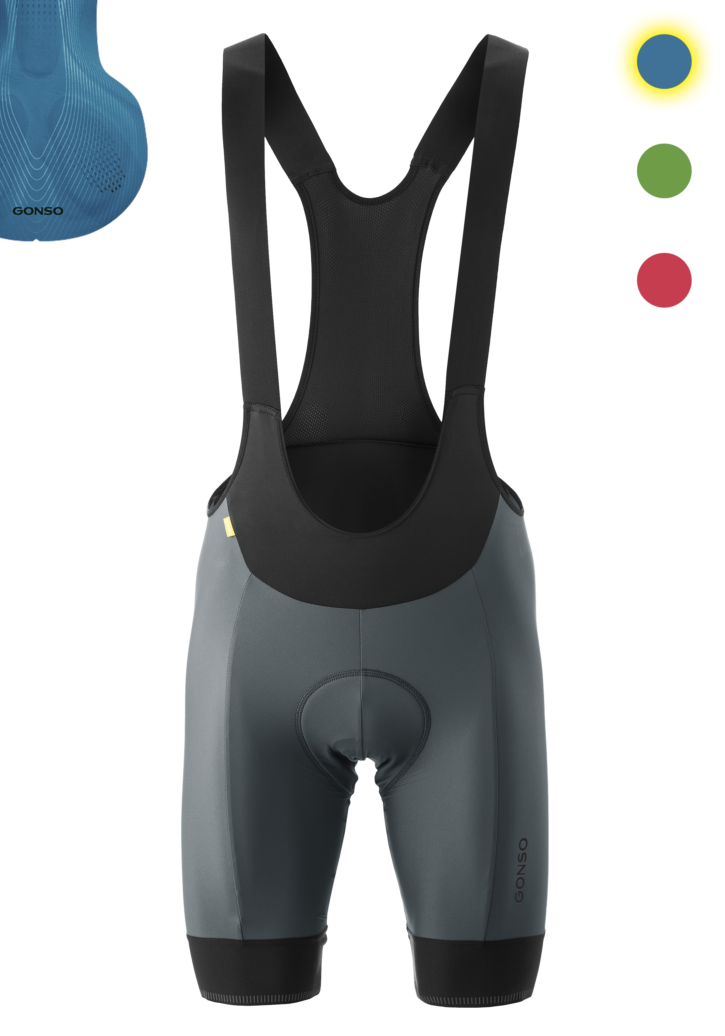 Gonso Fahrradhose "SITIVO Bib M" Herren Radhose, Radlerhose mit speziellem Sitzpolster, Tight Fit