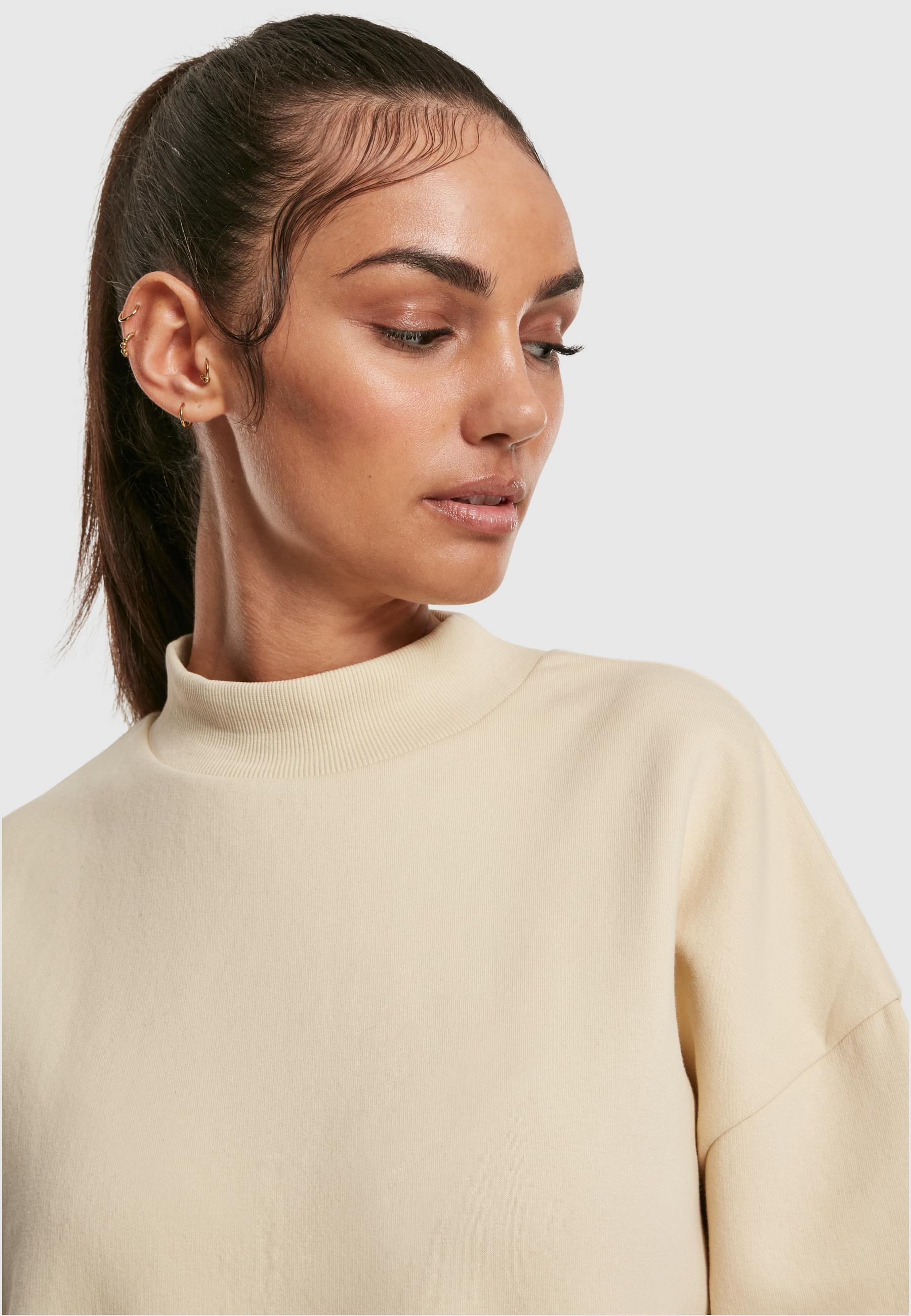 URBAN CLASSICS Sweatshirt »Urban Classics Damen Ladies Oversized High Neck Crew«, (1 tlg.)