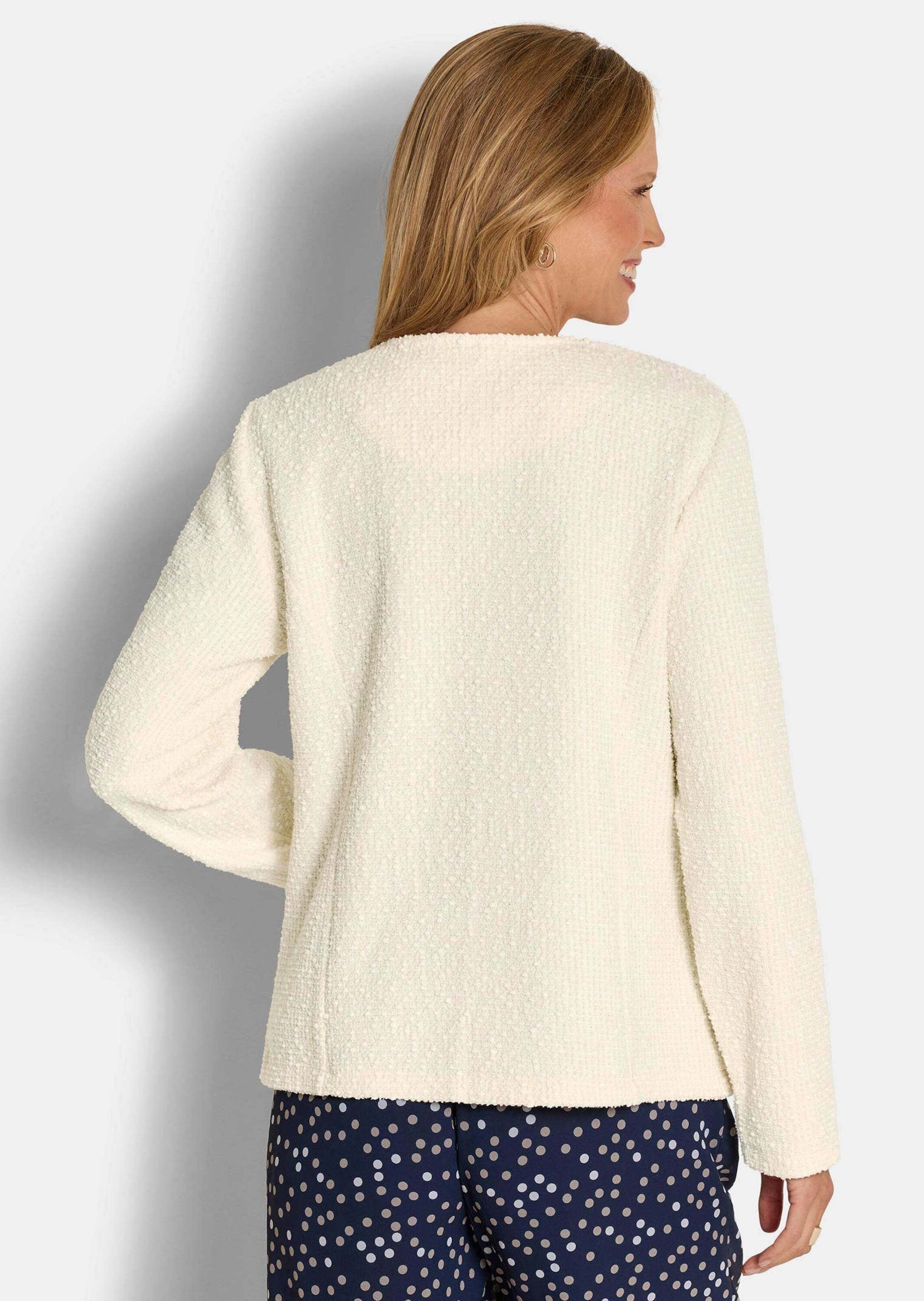 GOLDNER Jackenblazer »Baumwollblazer mit Glanzdetails« Passformnähte