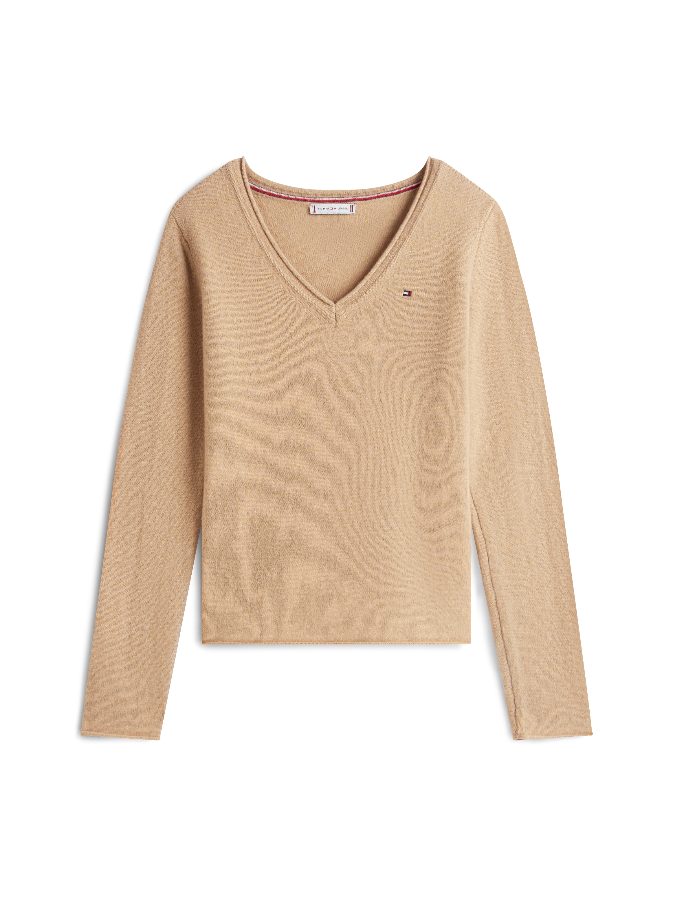 Tommy Hilfiger Strickpullover »SOFT WOOL V-NK SWEATER«, aus reiner Wolle
