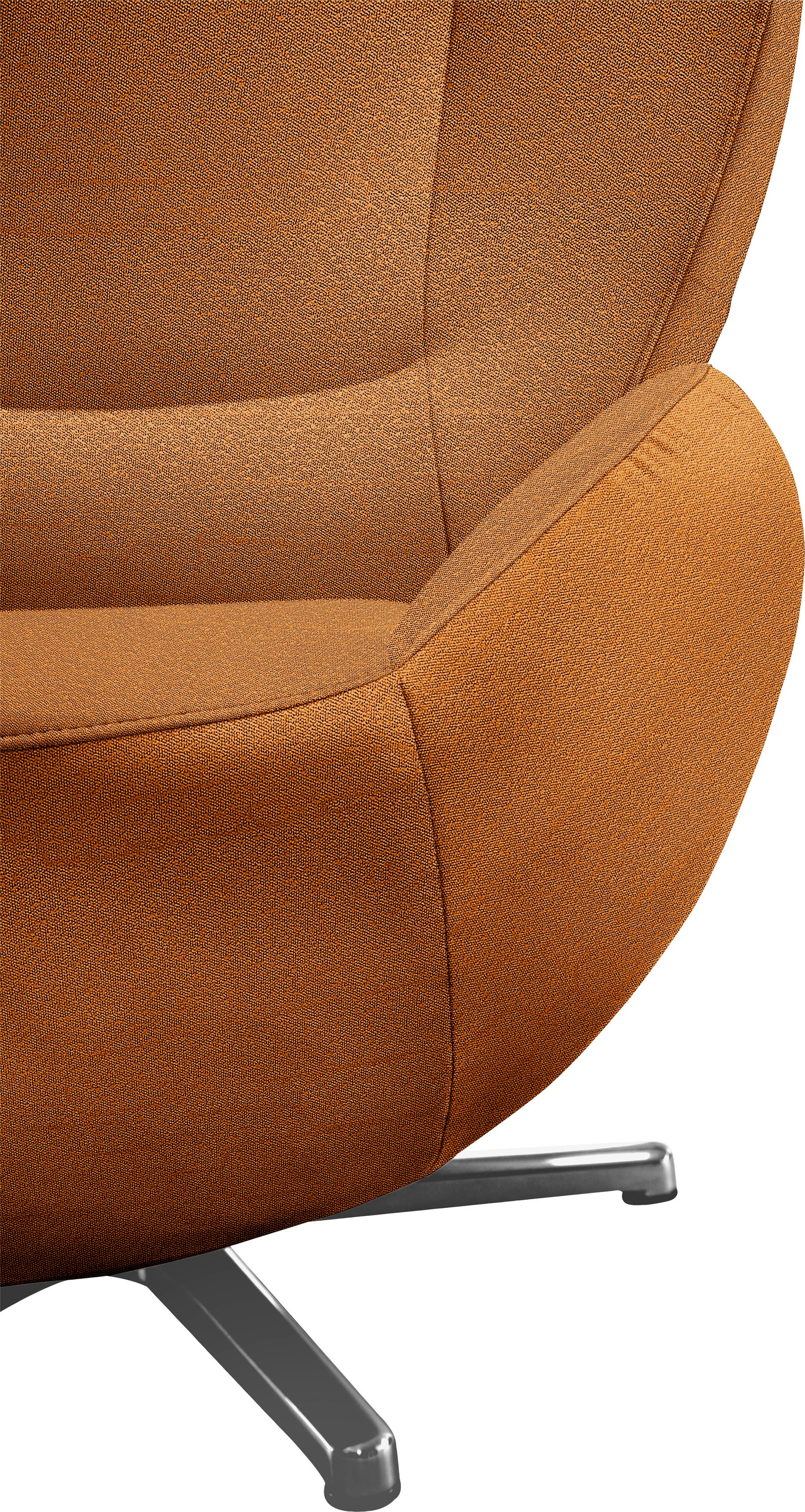 Metall-Drehfuß TOM | Chrom Loungesessel »TOM in mit TAILOR PURE«, HOME BAUR