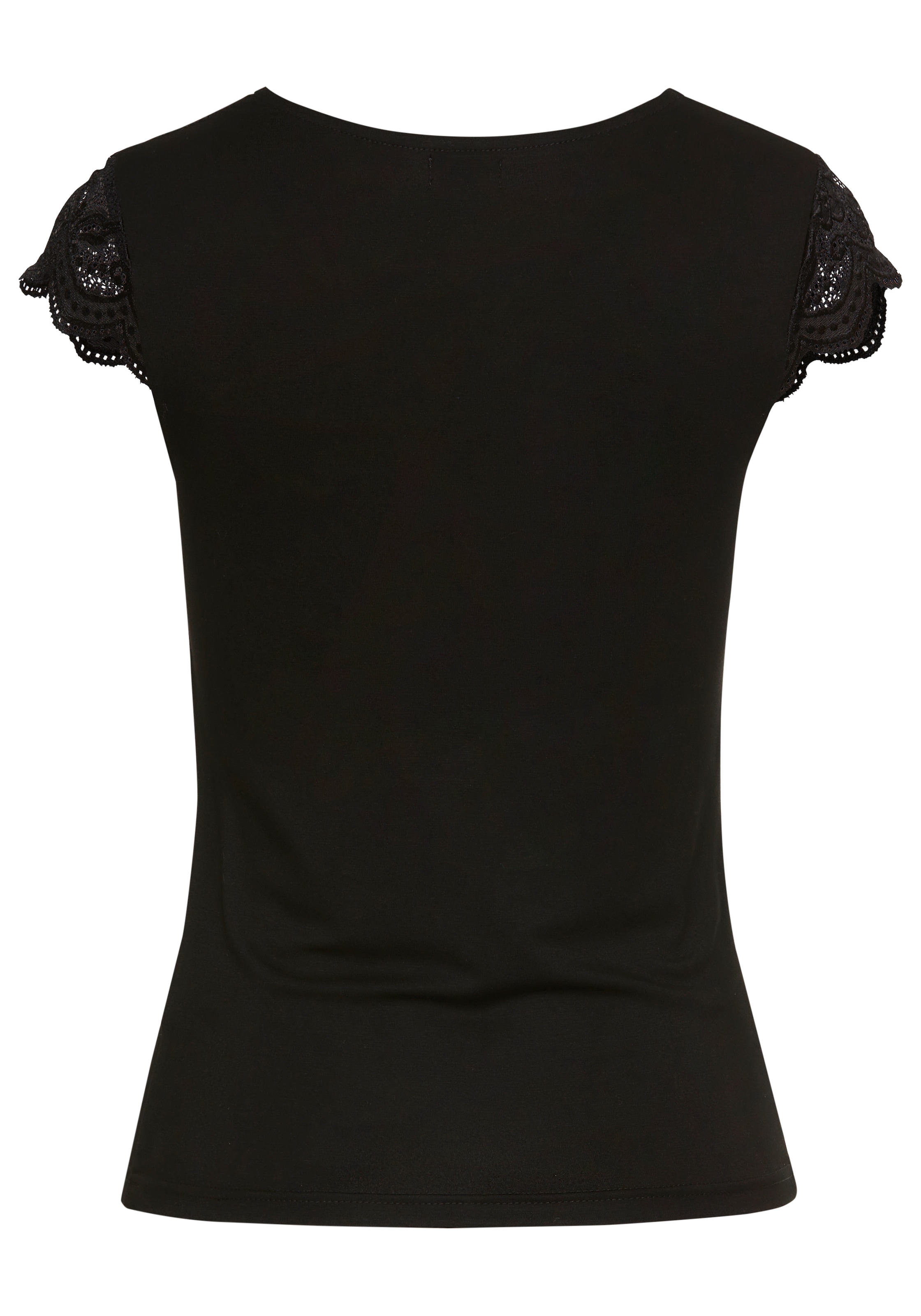 Laura Scott Spitzenshirt, mit angeschnittenen Ärmeln und Knöpfen