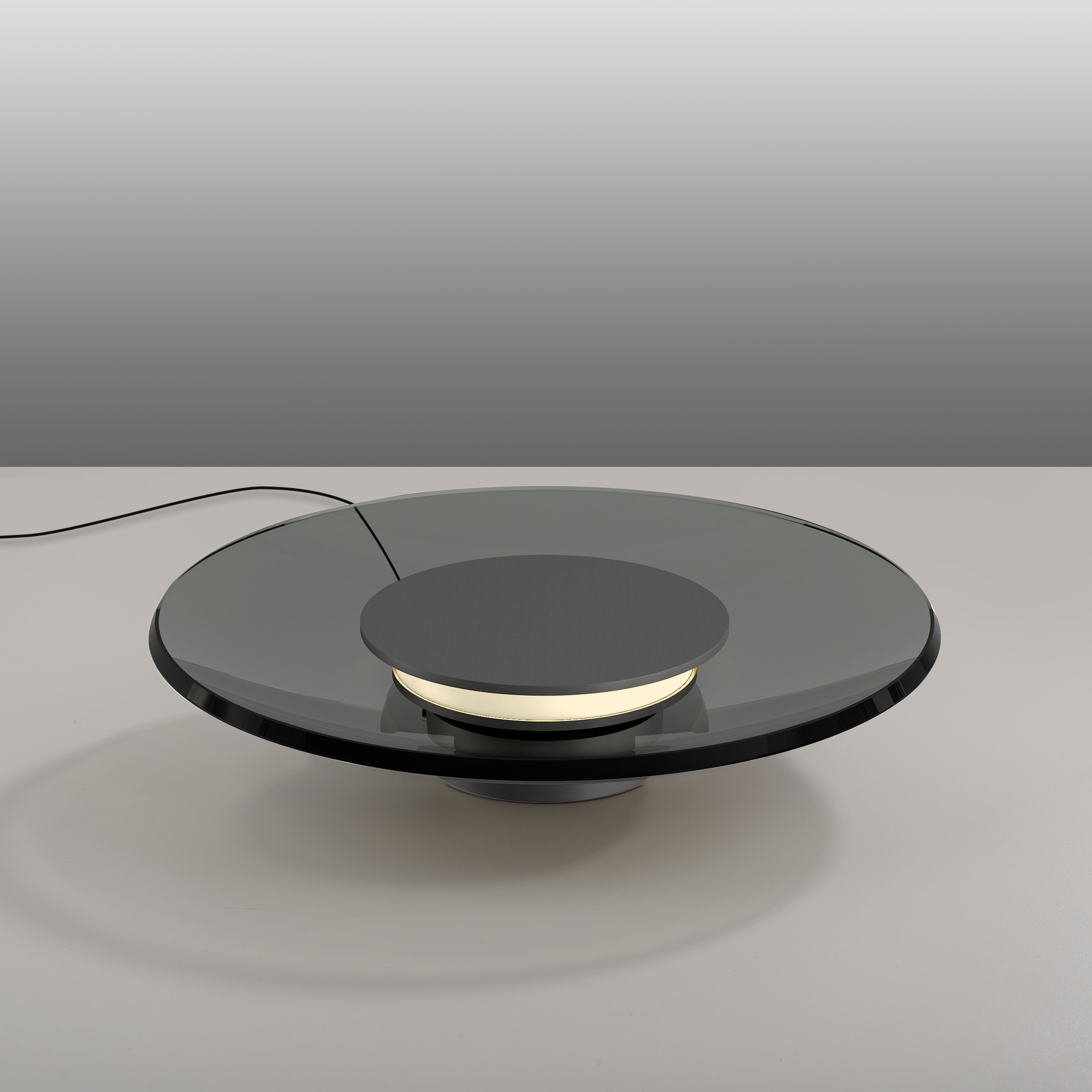 Neuhaus PURE LED Tischleuchte »PURE Moon« LED-Board 1 Stk. Warmweiß Stufenloses dimmen per Touchdimmer, Rauchglas