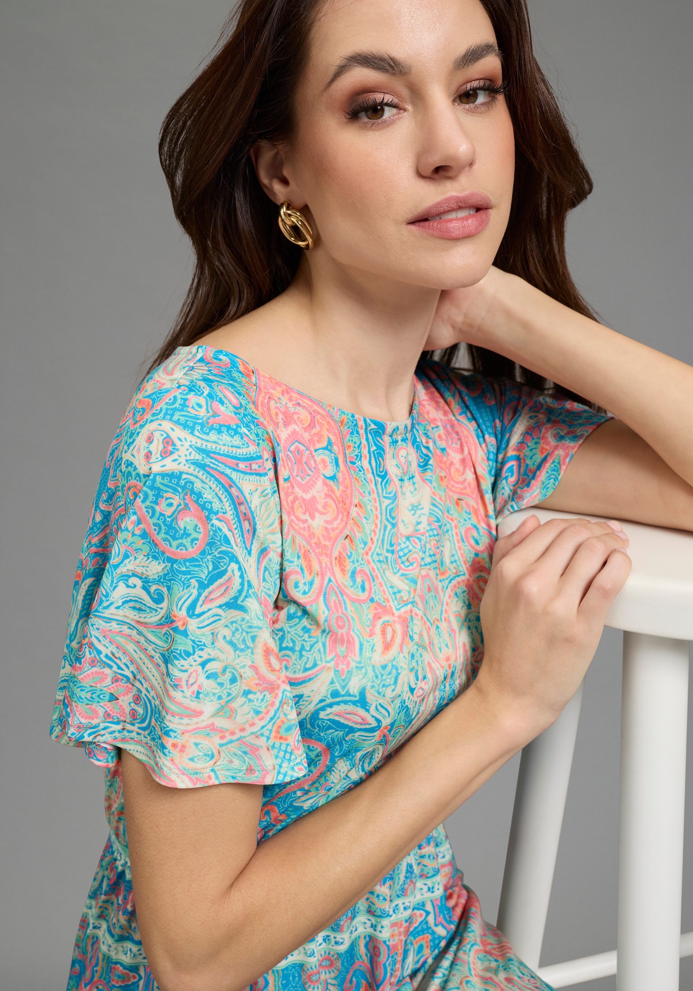 Bruno Banani Sommerkleid casual Stil, für Sommer und Freizeit, aus Polyester und Elasthan