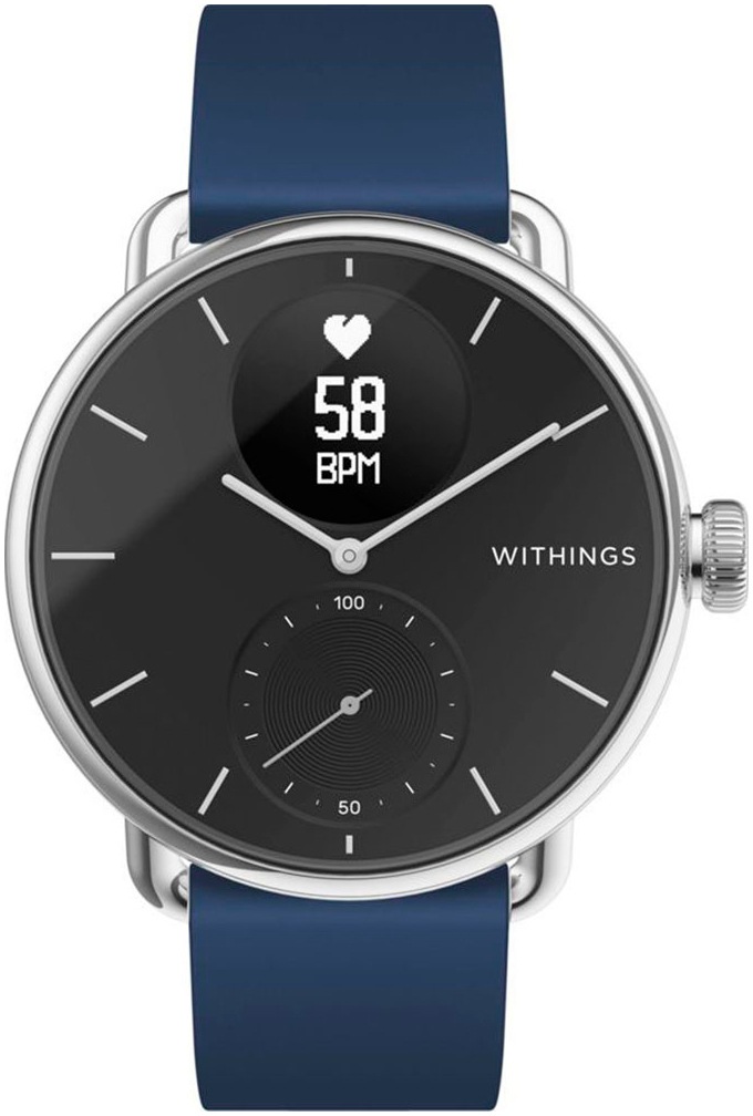Withings Smartwatch-Armband »Silicone Wristband 18mm grey, für ScanWatch/2 38mm, ScanWatch Light«, Move, Move ECG und Steel, Steel HR 36mm - Material: Silikon, Edelstahl