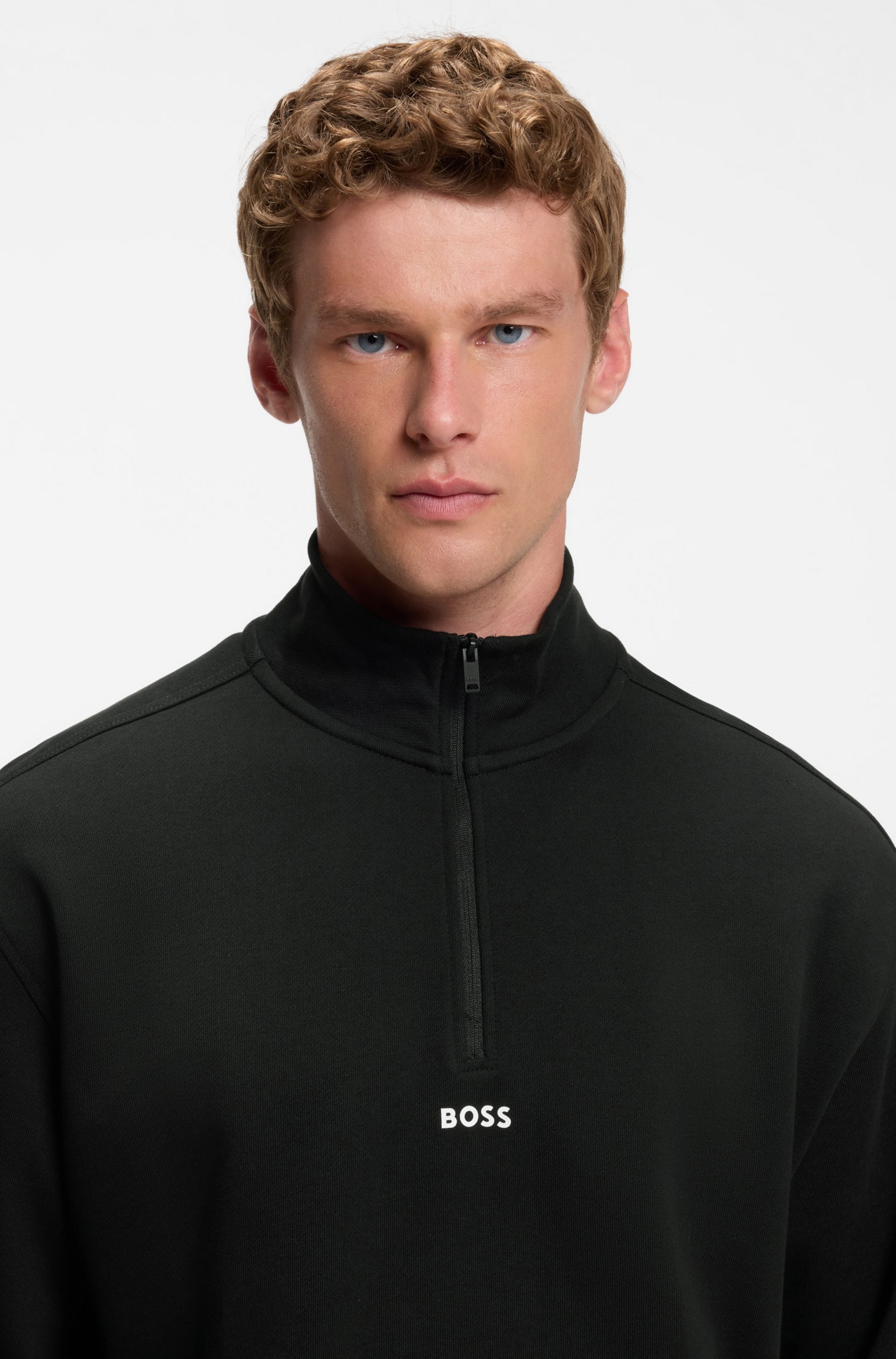 BOSS ORANGE Sweatshirt »Ze_Smallzip«, Stehkragen, Relaxed Fit, Eingrifftaschen
