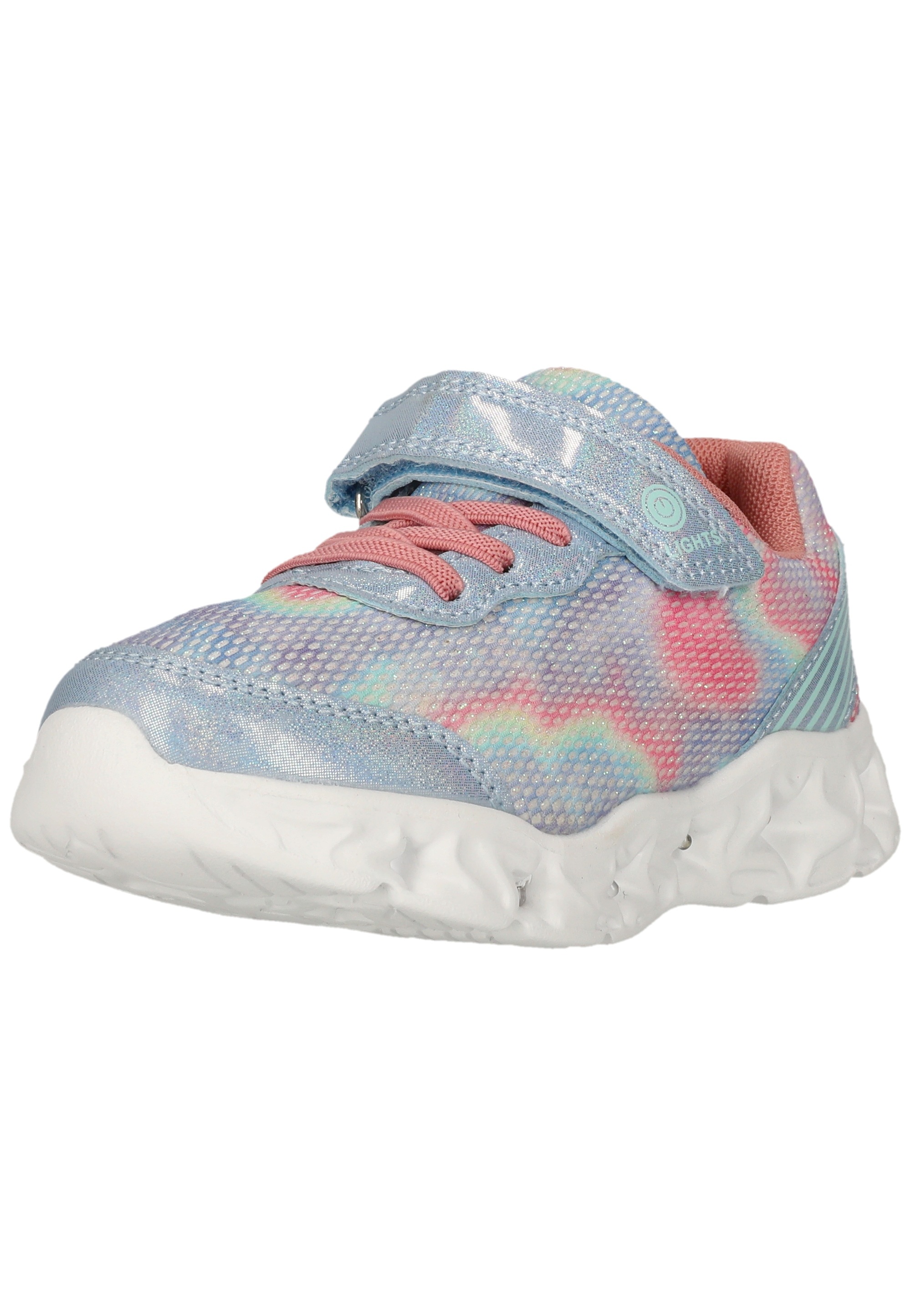 Klettschuh ZIGZAG "Hellin", Mädchen, Gr. 25, blau, Kunstfaser, Polyurethane, Schuhe Klettschuh, Lichter