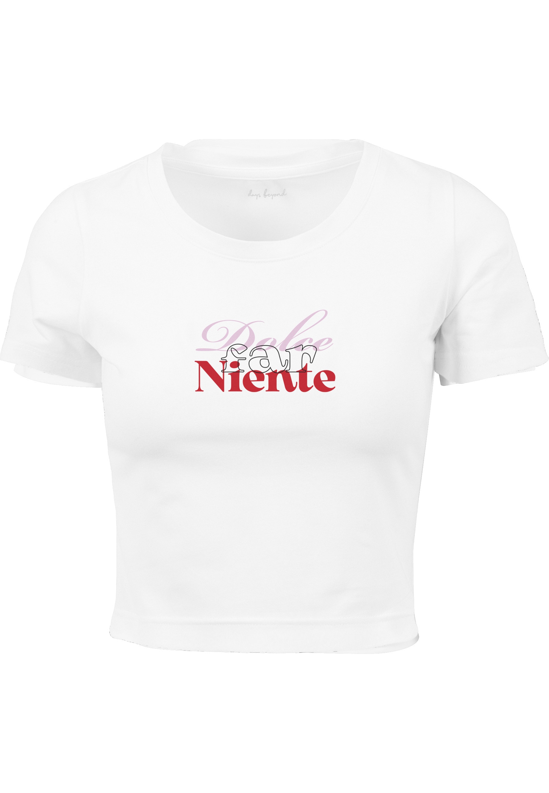 Miss Tee T-Shirt "Miss Tee Damen Dolce Far Niente Cropped Tee" 1 Stk. günstig online kaufen