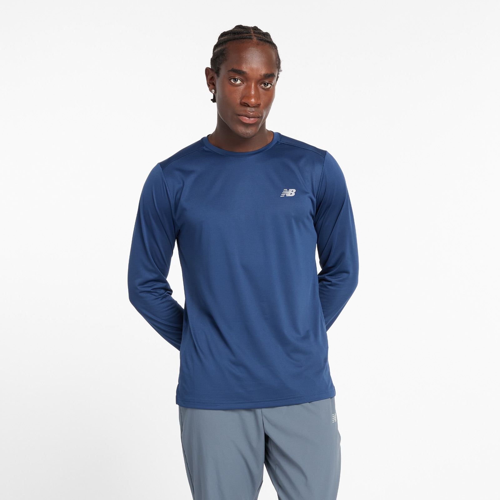 New Balance Laufshirt "Sport Essentials Long Sleeve" Langarm-Schnitt, mit Rundhalsausschnitt, unifarbenes Design