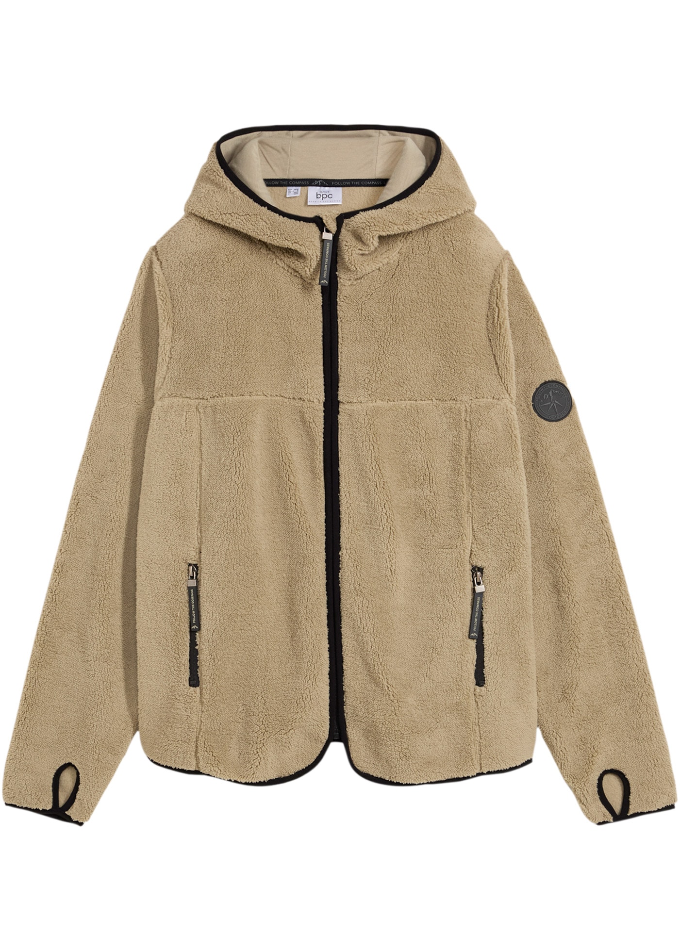 bonprix Fleecejacke mit Kapuze