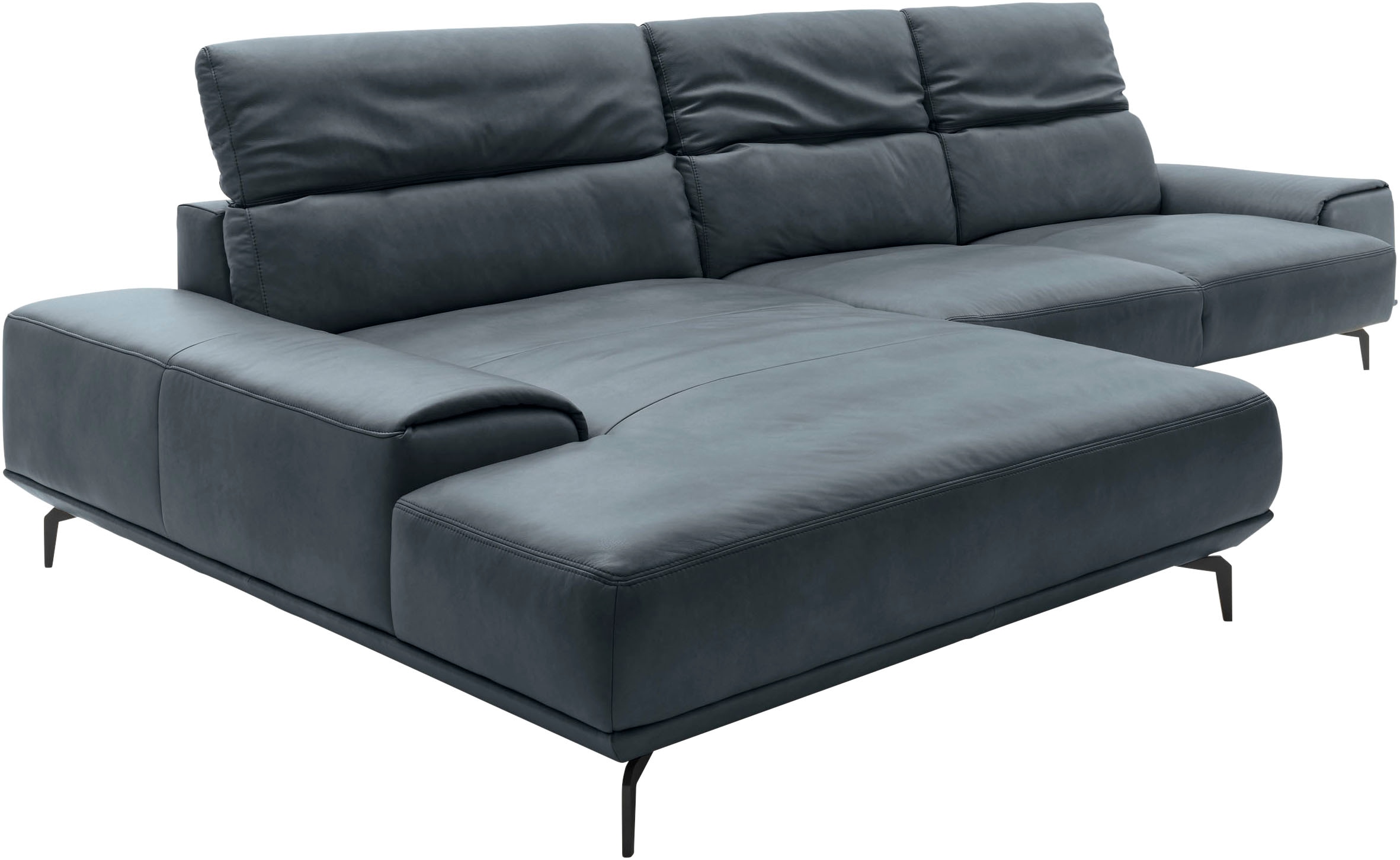 Musterring Wohnlandschaft »MR 2490«, Fuß schwarz, Sitzhöhe 48cm, wahlweise mit Funktionen, Maße 342x207 cm