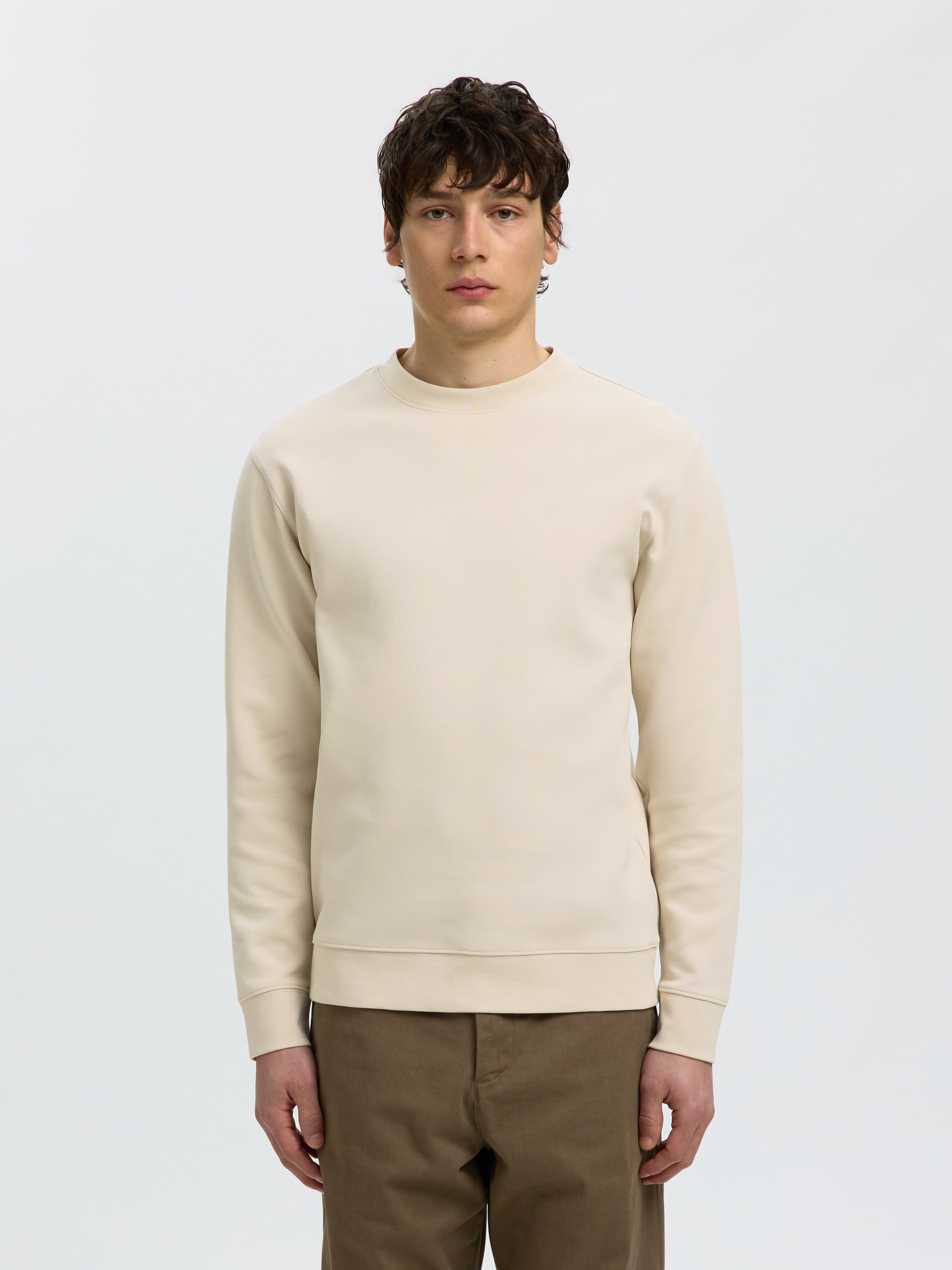 SELECTED Sweatshirt "SLMTOM SOFT CREW NECK SWEAT NOOS", Baumwollmischung, regular fit