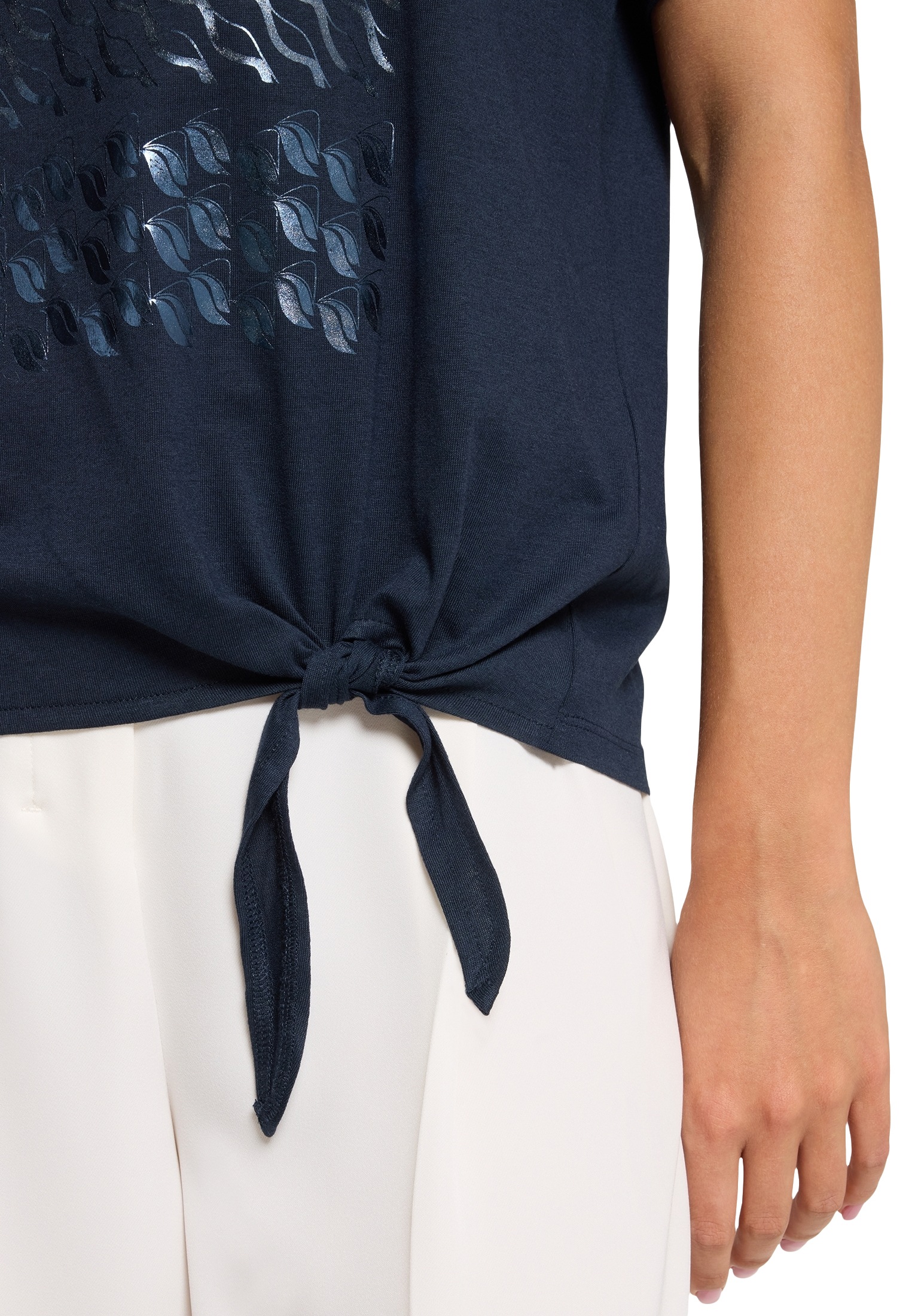 Betty Barclay Kurzarmshirt »Betty Barclay Damen Basic Shirt mit Schleifenknoten«, (1 tlg.)
