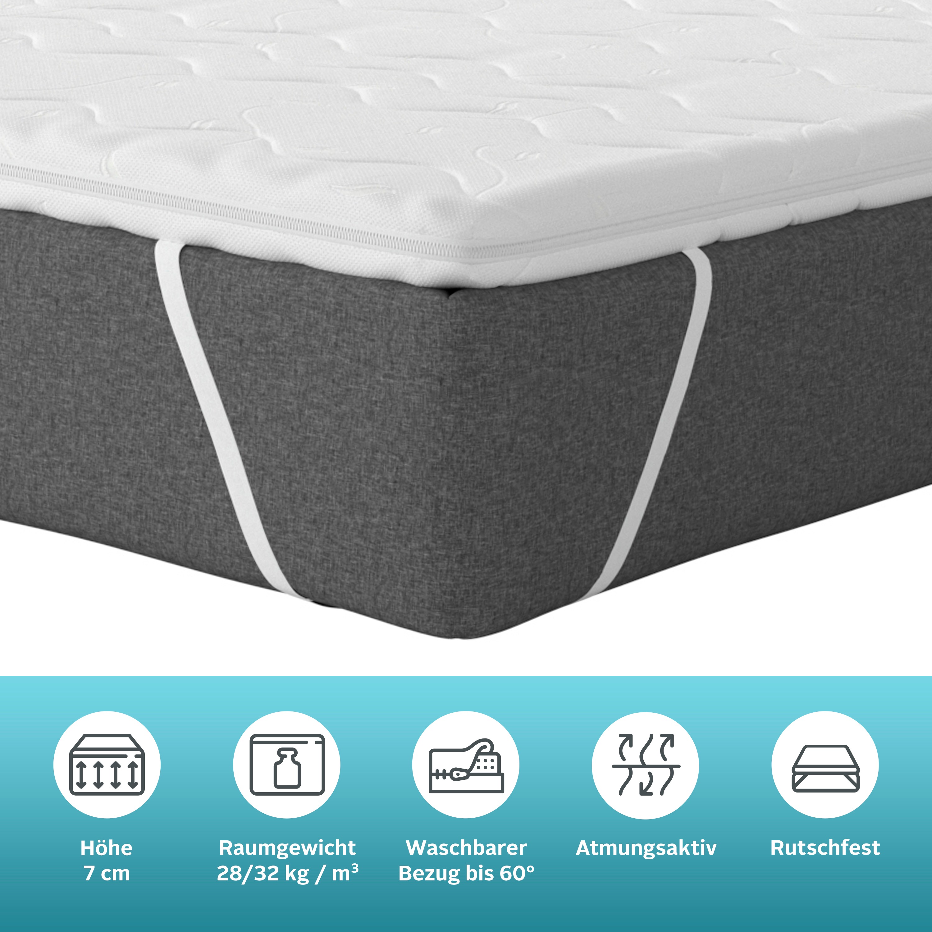 Thumbnail - OTTO home Topper "Sandy, Topper 90x200 cm,180x200 cm, über 900 4,5 Sterne Bewertungen" Matratze, Boxspringbett, Allergik...