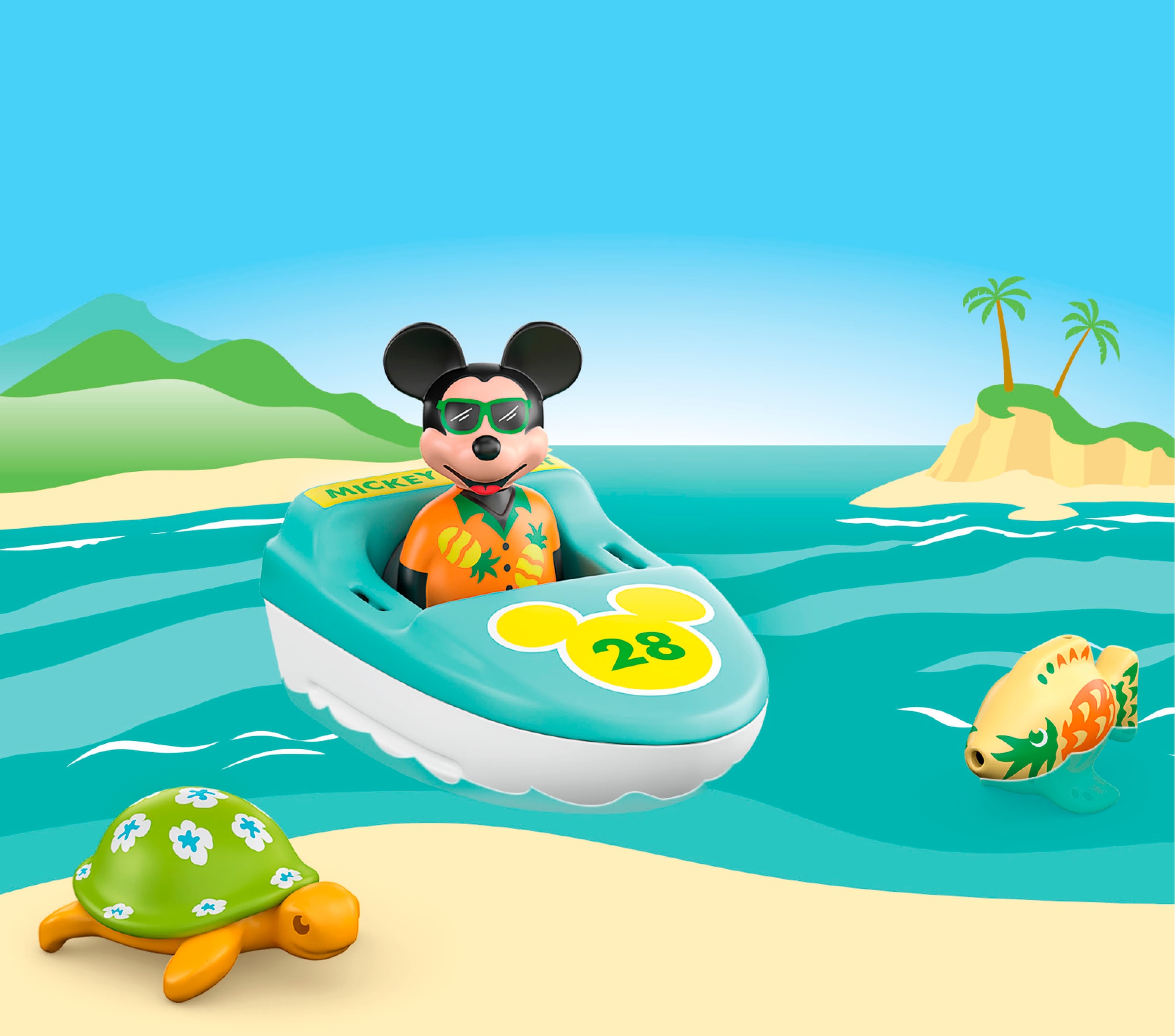 Playmobil® Konstruktions-Spielset »Mickys Bootstour (71707), JUNIOR & Disney«, (4 St.), Made in Europe