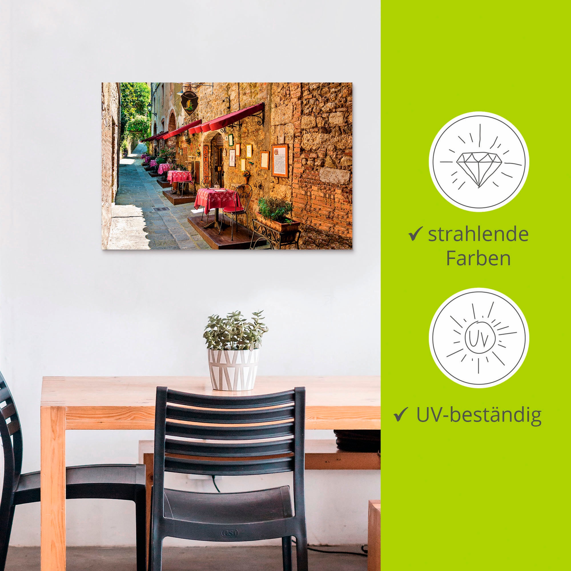 Artland Wandbild »Toskana II«, Europa, (1 St.), als Alubild, Outdoorbild, Leinwandbild, Poster, Wandaufkleber