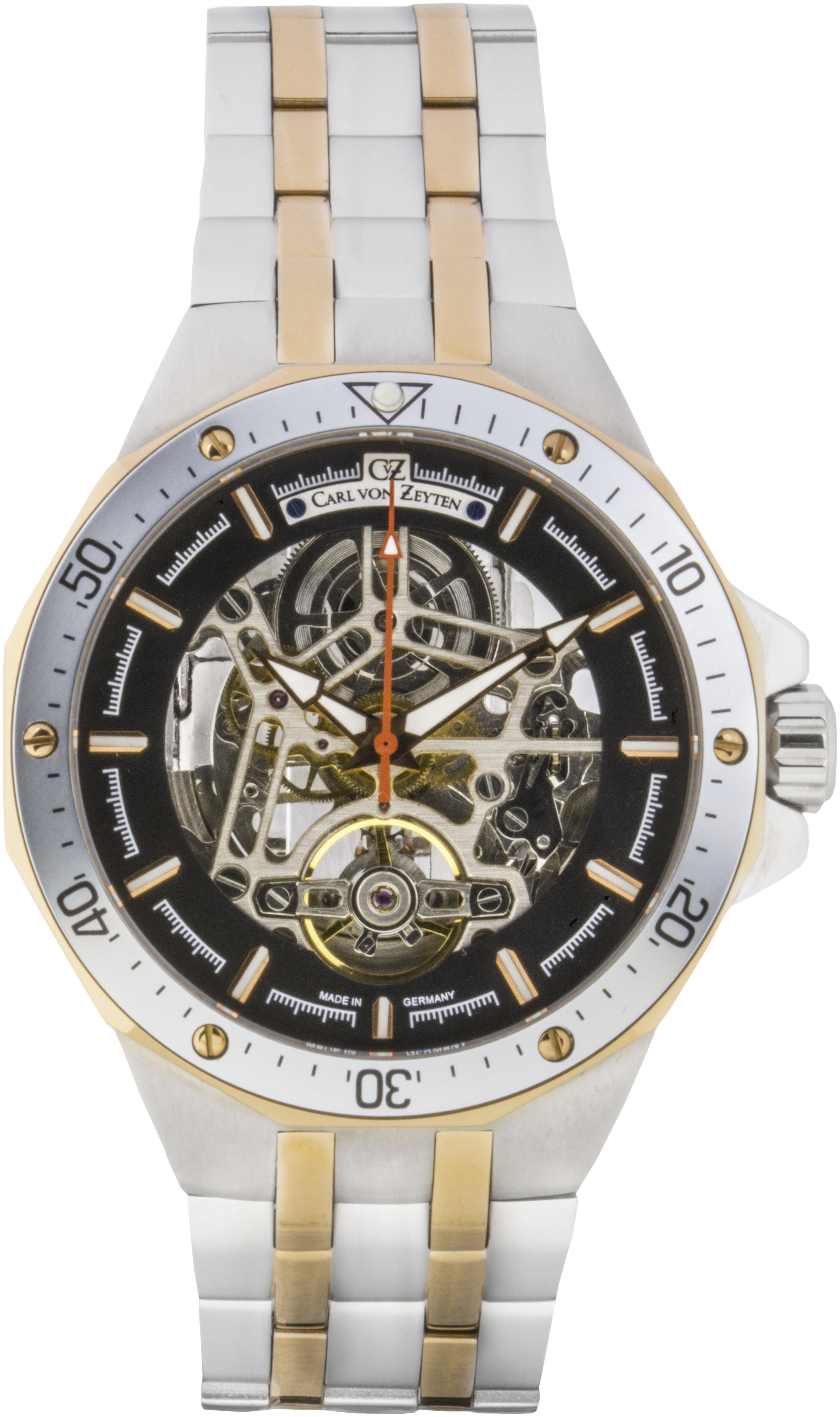 CARL VON ZEYTEN Herren Automatikuhr "Urberg", gold, Armbanduhren, Armbanduhr, Herrenuhr, Made in Germany, Mechanische Uhr