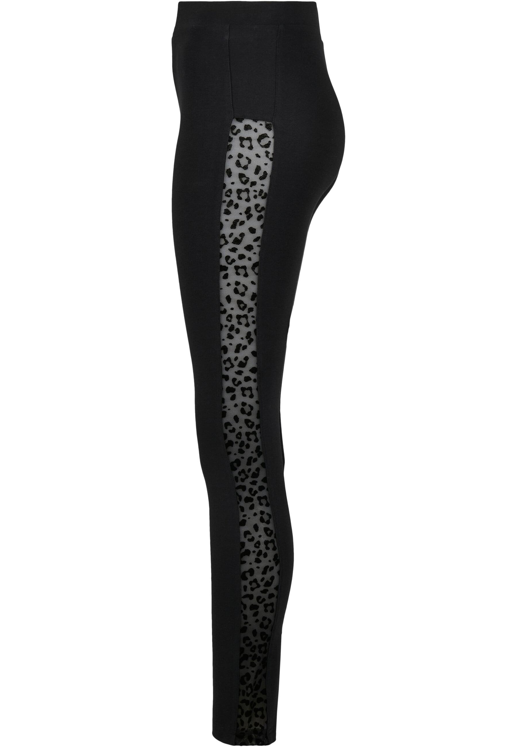 URBAN CLASSICS Leggings »Urban Classics Damen Ladies Flock Lace Stripe Leggings«, (1 tlg.)