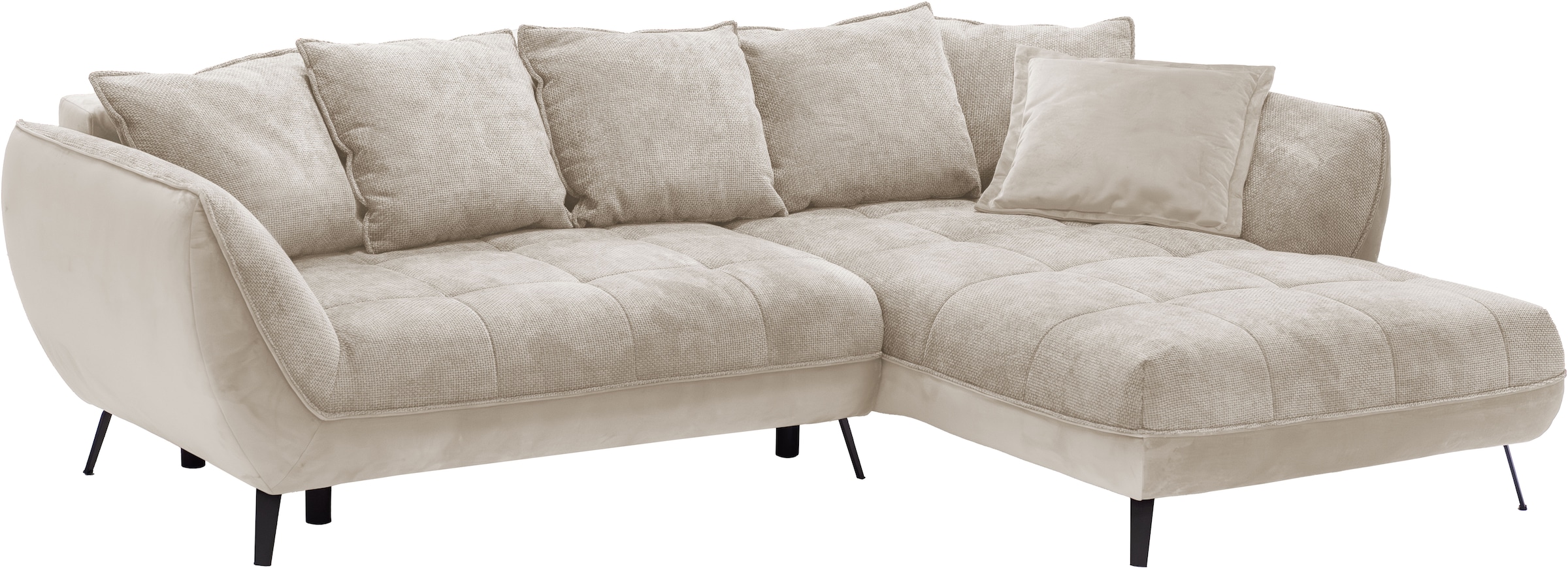exxpo - sofa fashion Ecksofa »Midway mit einfacher Easy-Lift-Bettfunktion, bequem und modern«, inkl. Bettfunktion und praktischem Bettkasten, L-Form