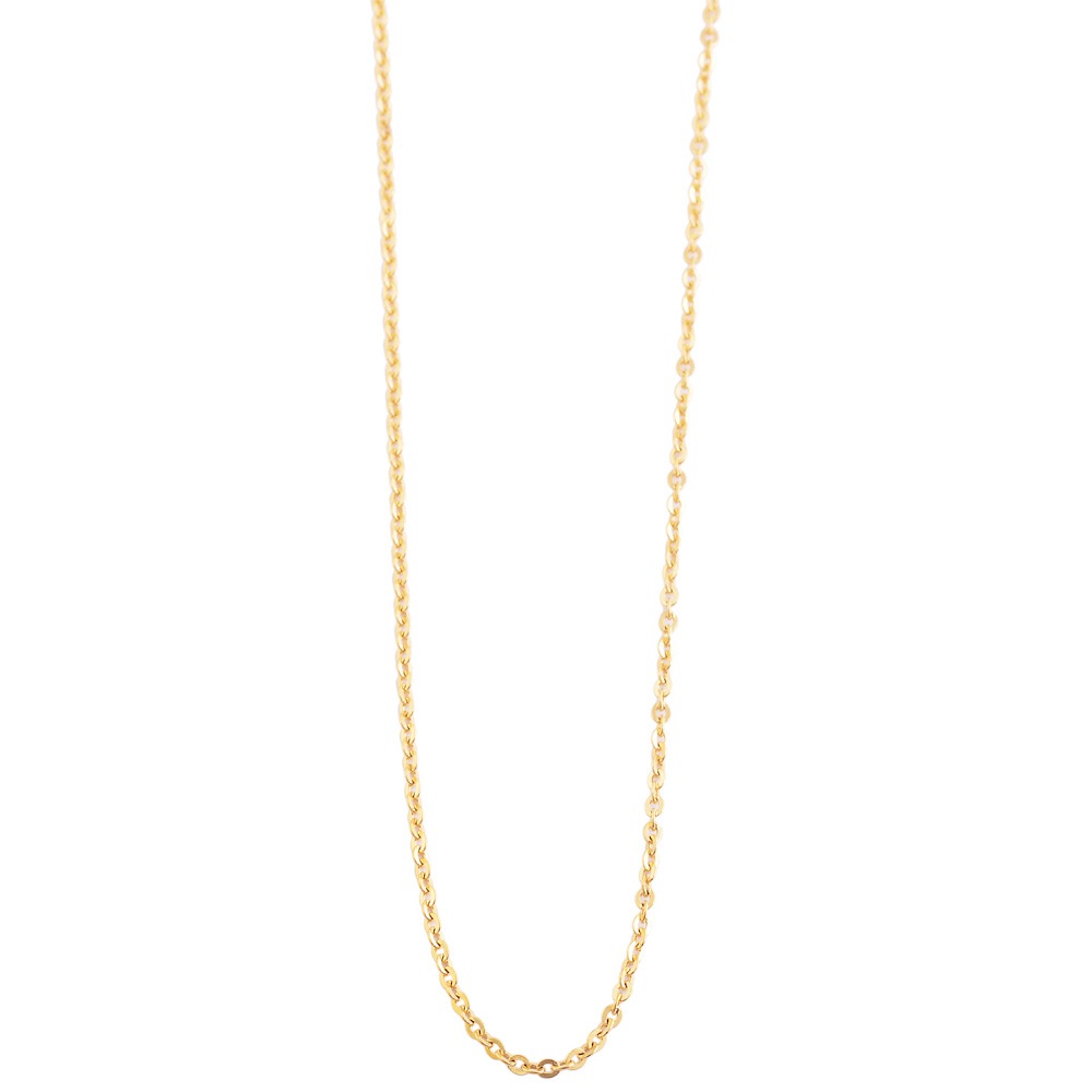 Kette ohne Anhänger ADELIA´S "Unisex Halskette – Ankerkette aus Edelstahl 45+5", gold, Halsketten, Damen, 50cm, Edelstahl, Ideal als Geschenk – dezent und elegant