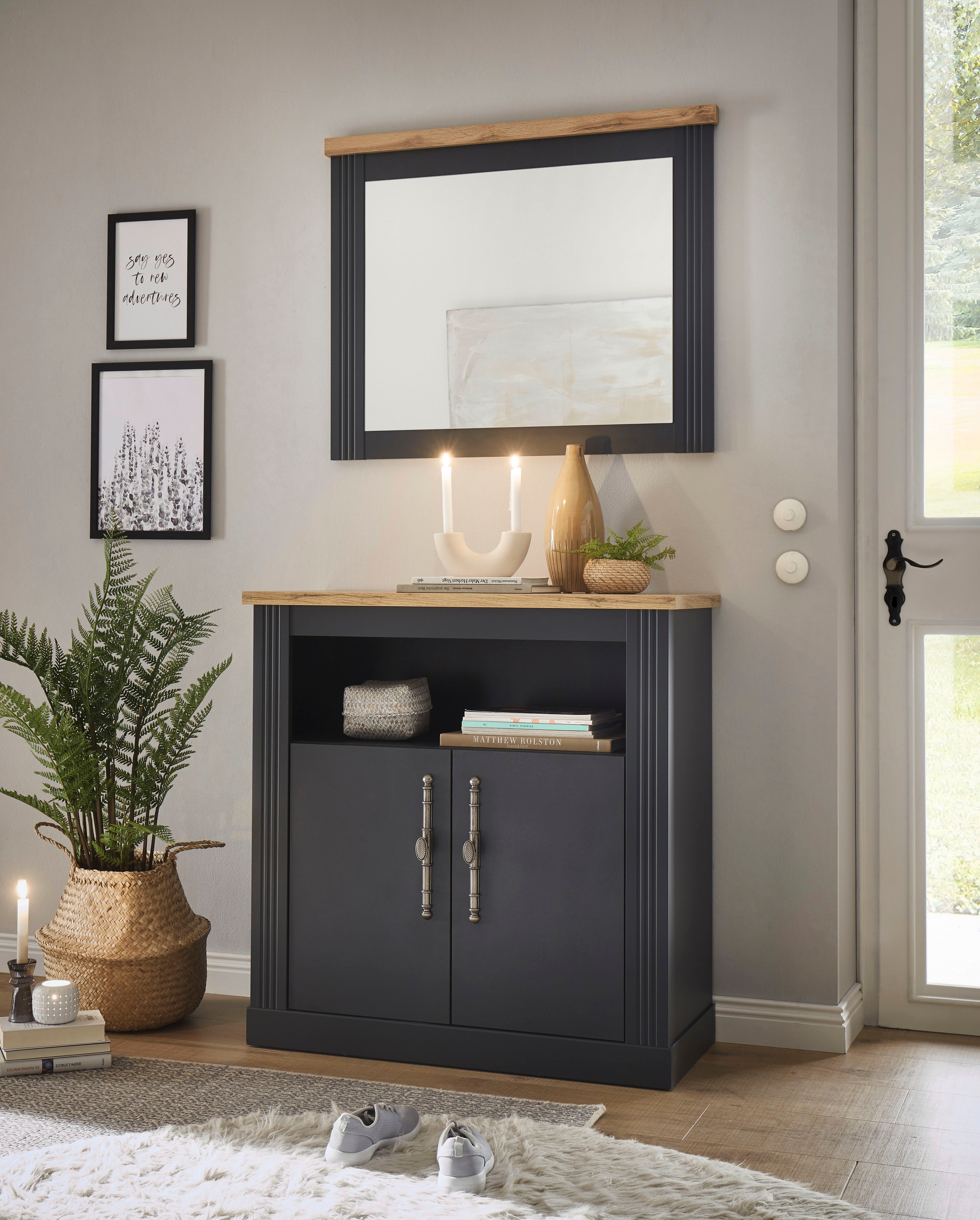 Home affaire Garderoben-Set "WESTMINSTER TOPSELLER", (2 St., Kommode, Spieg günstig online kaufen