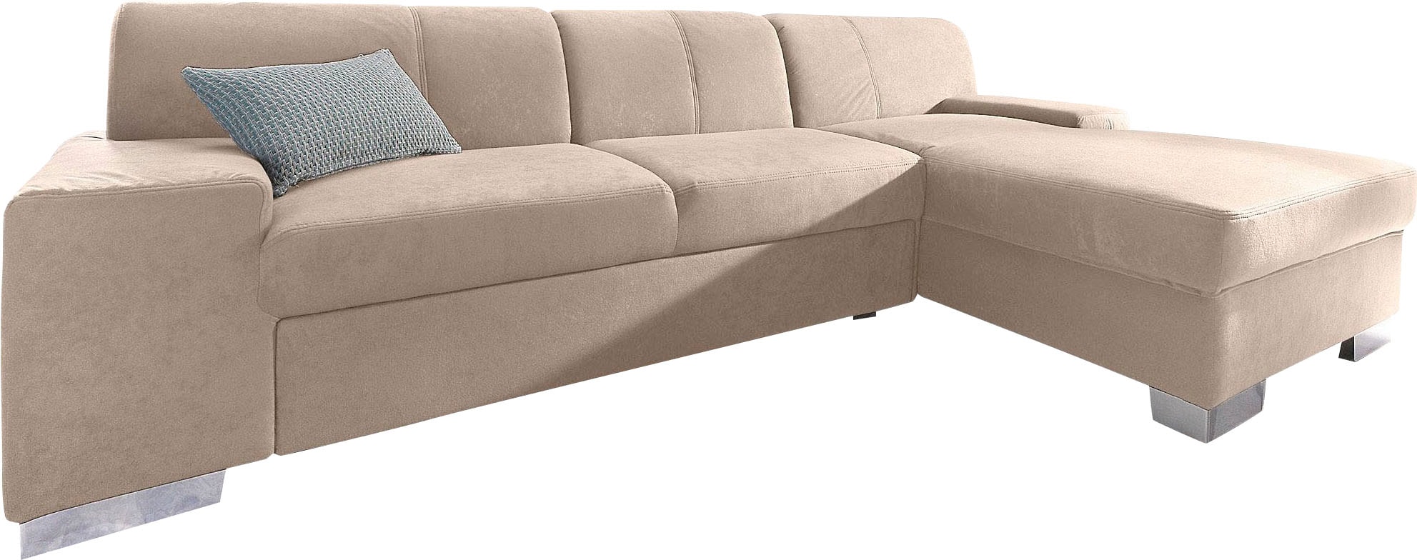 DOMO collection Ecksofa »Star, zeitlose Formensprache, elegante Optik, L-Form«, wahlweise mit Bettfunktion
