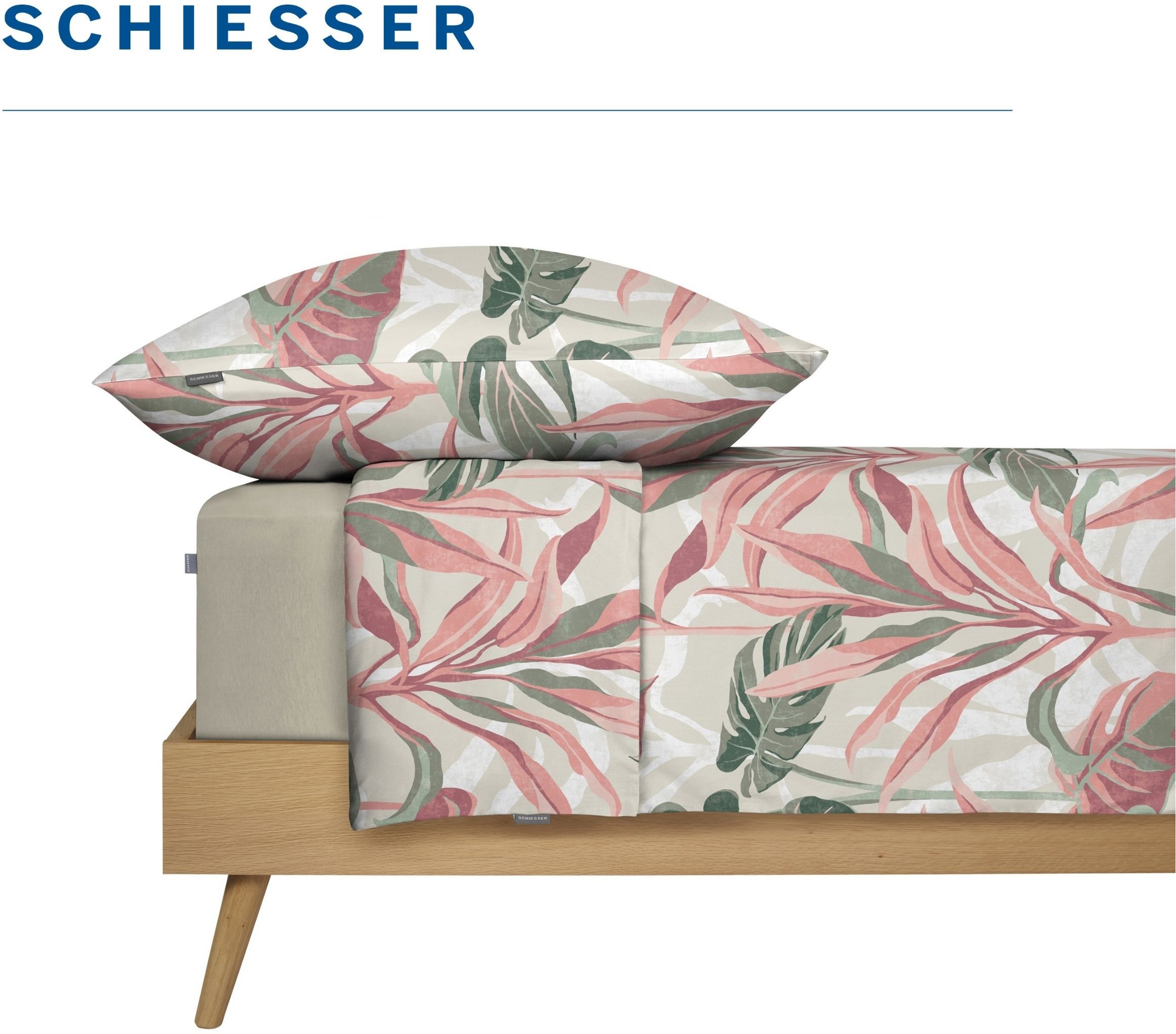 Schiesser Bettwäsche »Camilla aus weicher Baumwolle mit floralem Muster« 2 OEKO-TEX® MADE IN GREEN