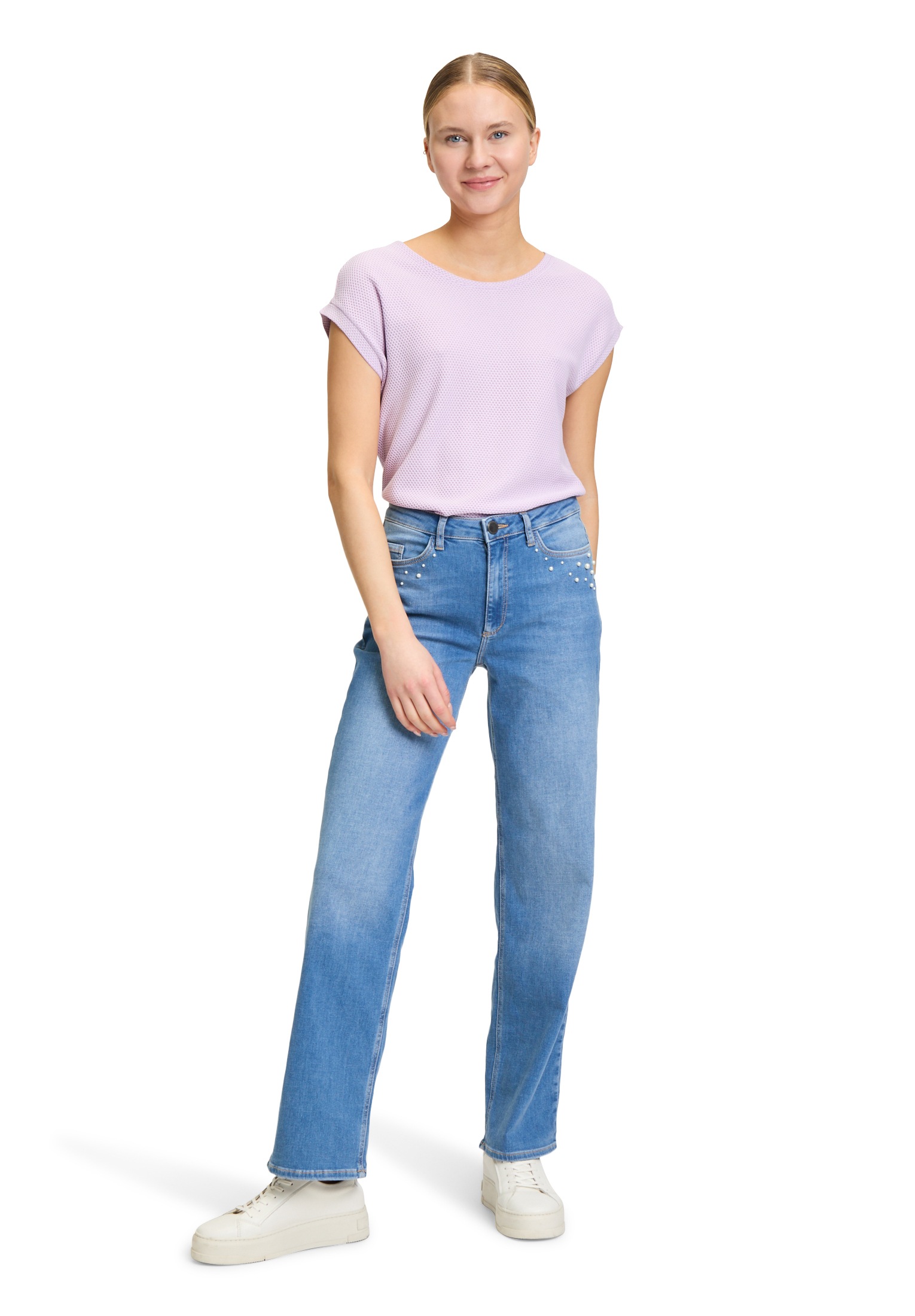 Betty&Co Kurzarmshirt »Betty & Co Casual-Shirt mit Struktur«, (1 tlg.), Material