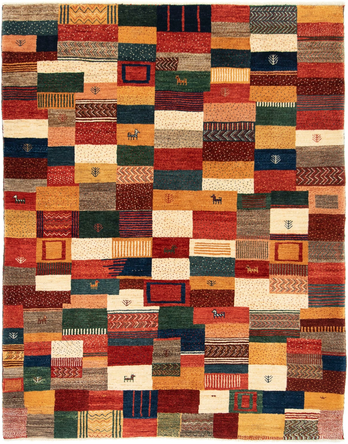 morgenland Wollteppich »Ghashghai Teppich handgeknüpft mehrfarbig«, rechteckig, handgeknüpft