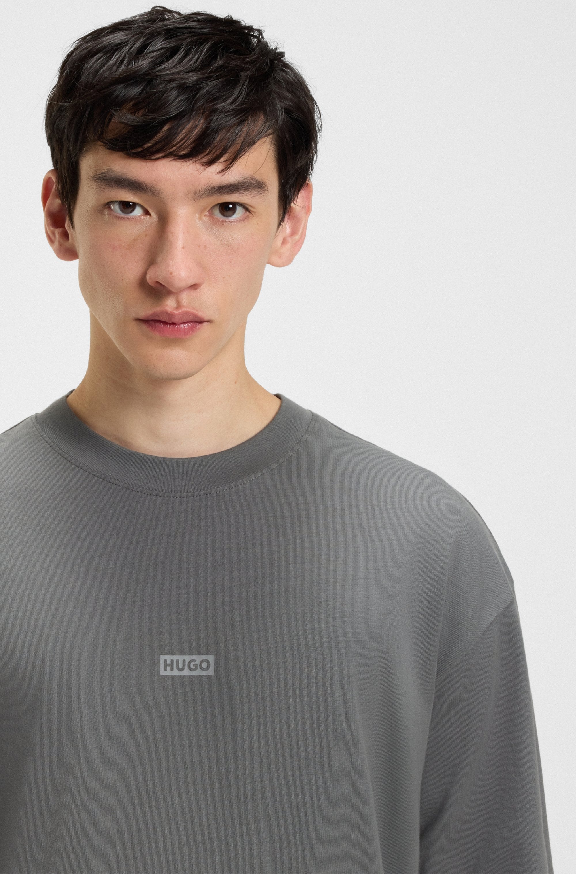 HUGO Blue T-Shirt »Nalono«, mit Logodruck, Oversized Look mit Backprint