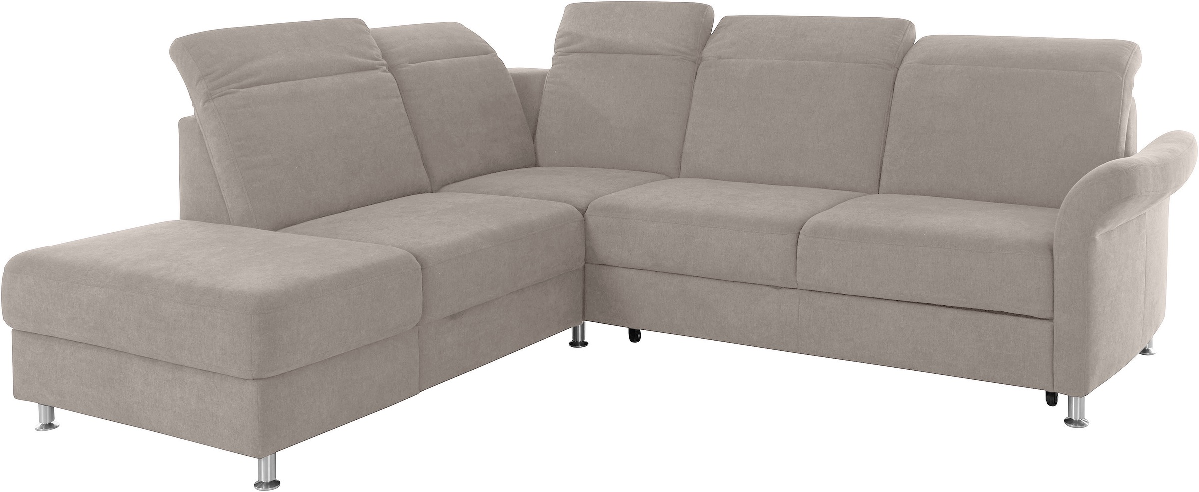 sit&more Ecksofa »Darwin L-Form«, inklusive Federkern, wahlweise mit Kopfteilverstellung, Bettfunktion