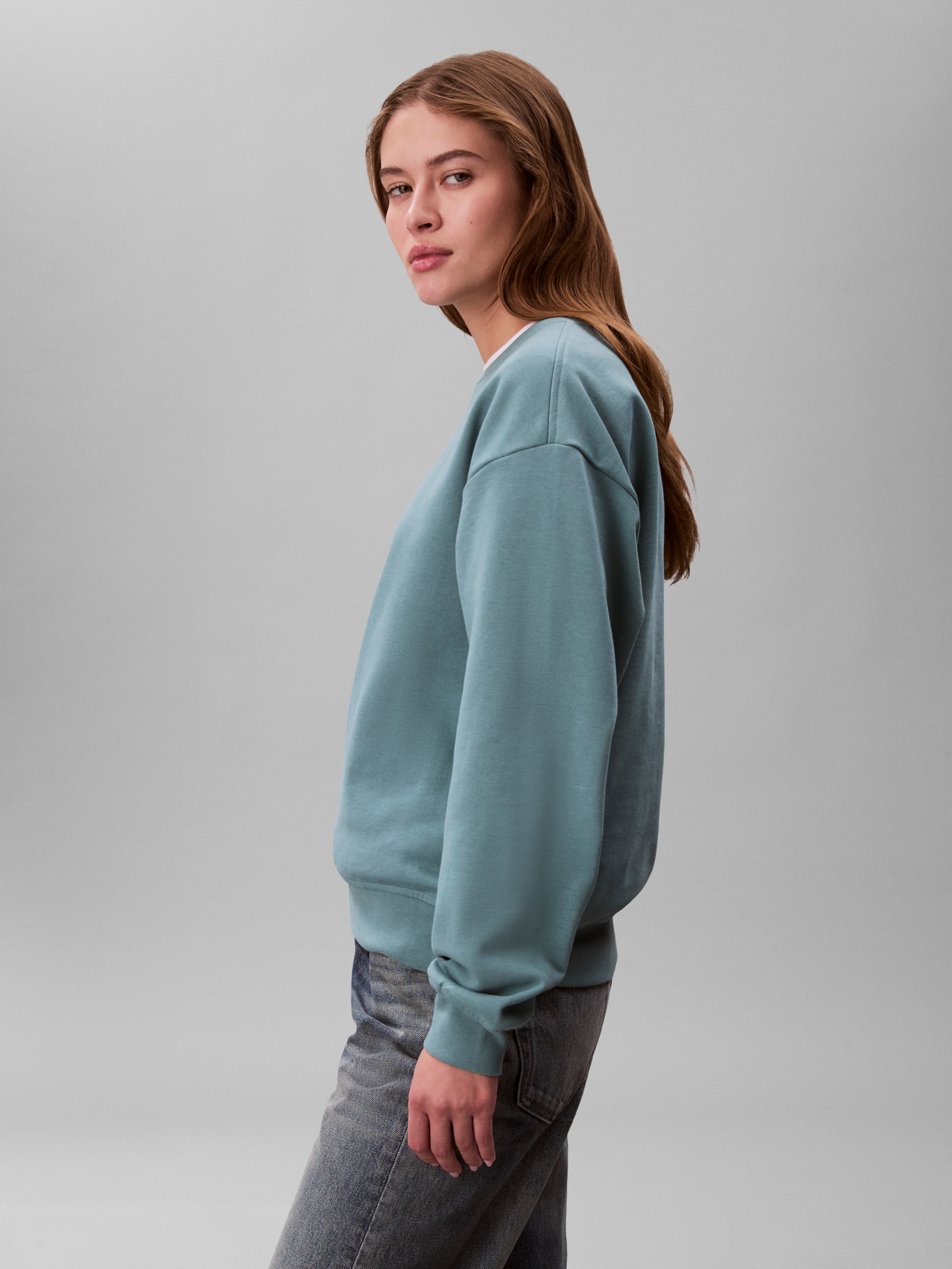 Calvin Klein Jeans Sweatshirt »LS MONOLOGO FRENCH TERRY RLXD CR«, , Logoschriftzug
