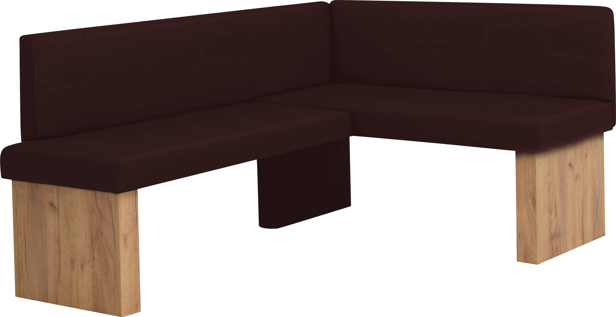 Eckbankgruppe, braun, MASSIVLINE & MORE, Holzwerkstoff, Kunstleder, Küche, Sitzmöbel-Sets, "Anna", mit 2 Stühlen mit massiven Gestell