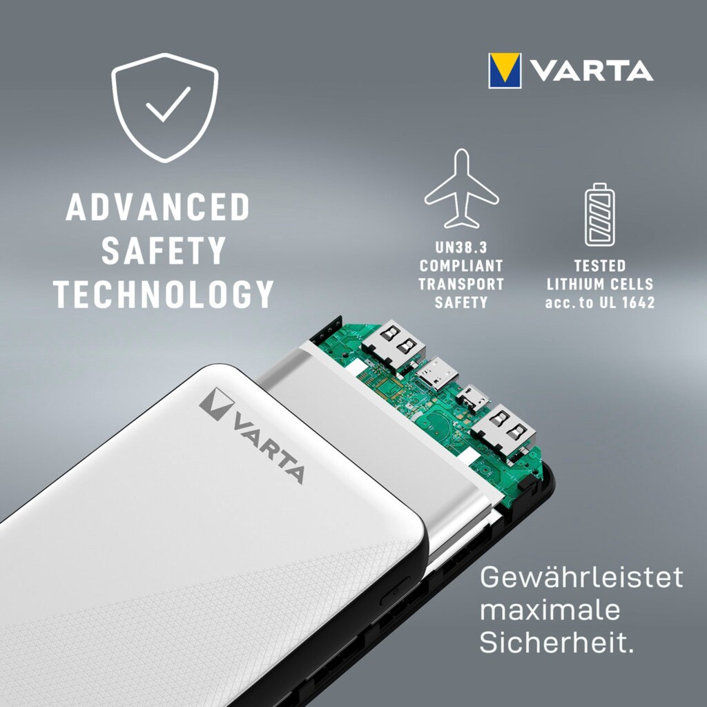 VARTA Powerbank »Power Bank Energy 20000 + Ladekabel 20000mAh Powerbank mit USB Type C«, 20000 mAh, 3,7 V