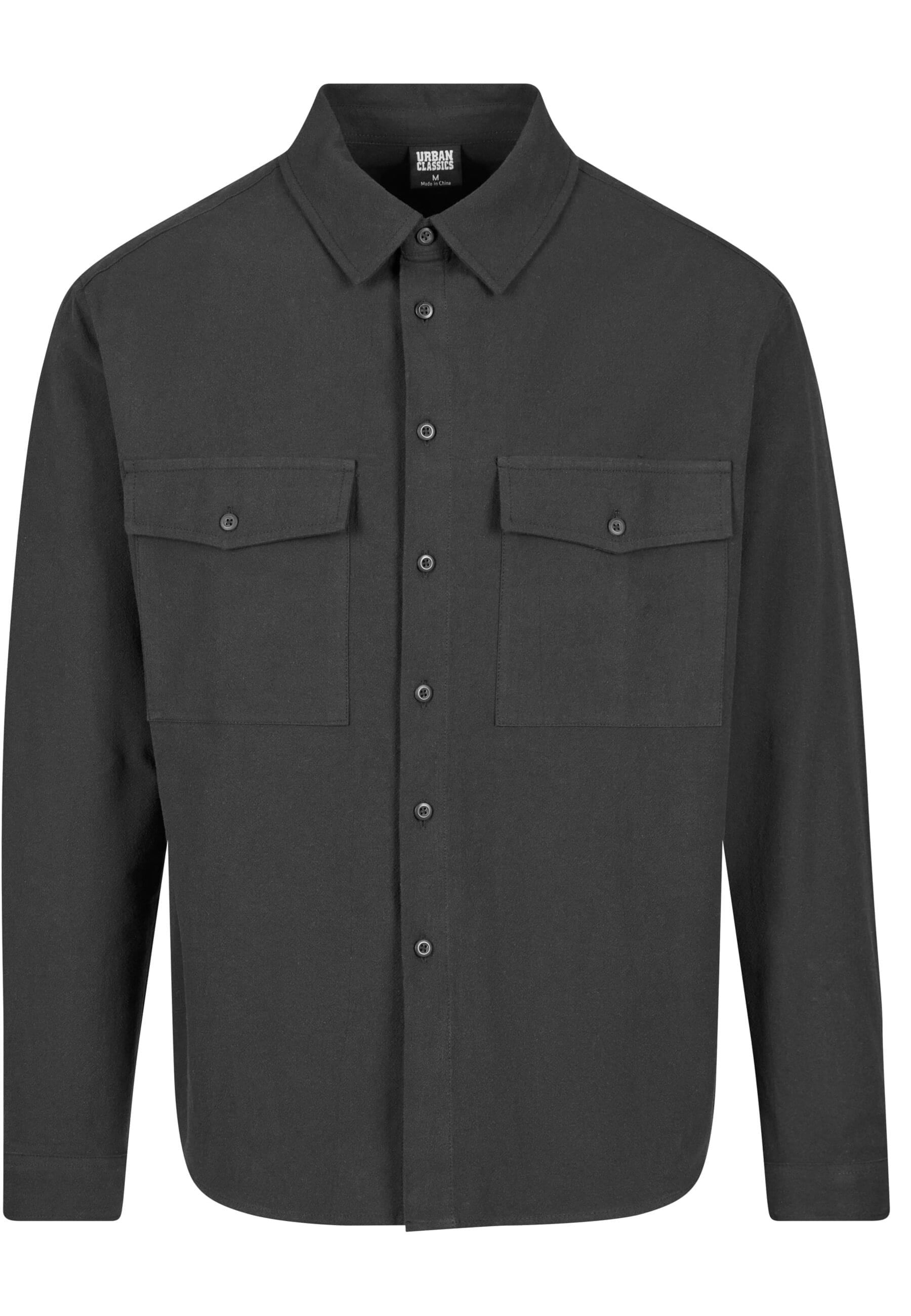 URBAN CLASSICS Langarmhemd "Urban Classics Herren Basic Crepe Shirt", (1 tl günstig online kaufen