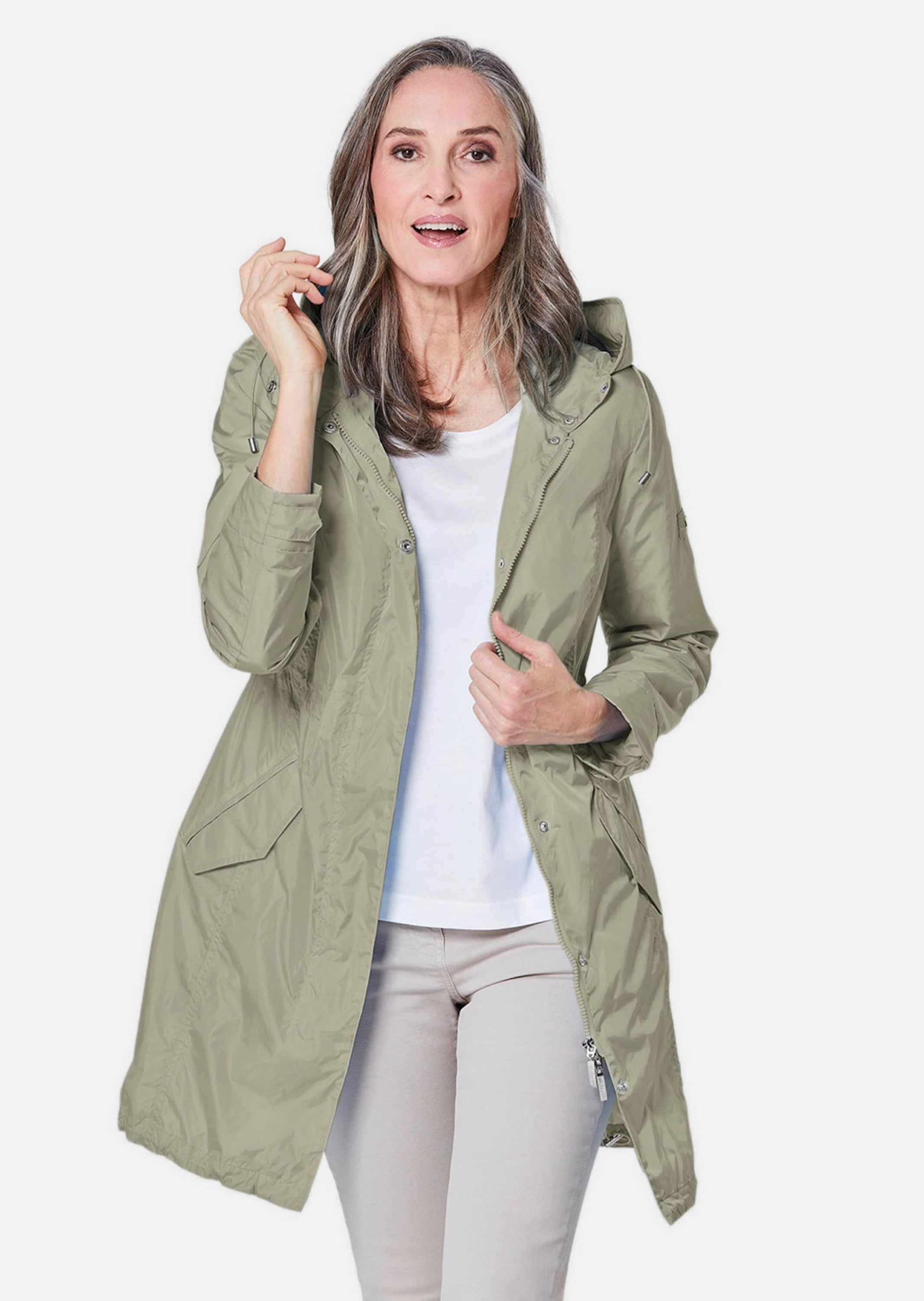 GOLDNER Kurzjacke »Leichtparka Trendiger leichter Regen Parka aus funktionalem Material«