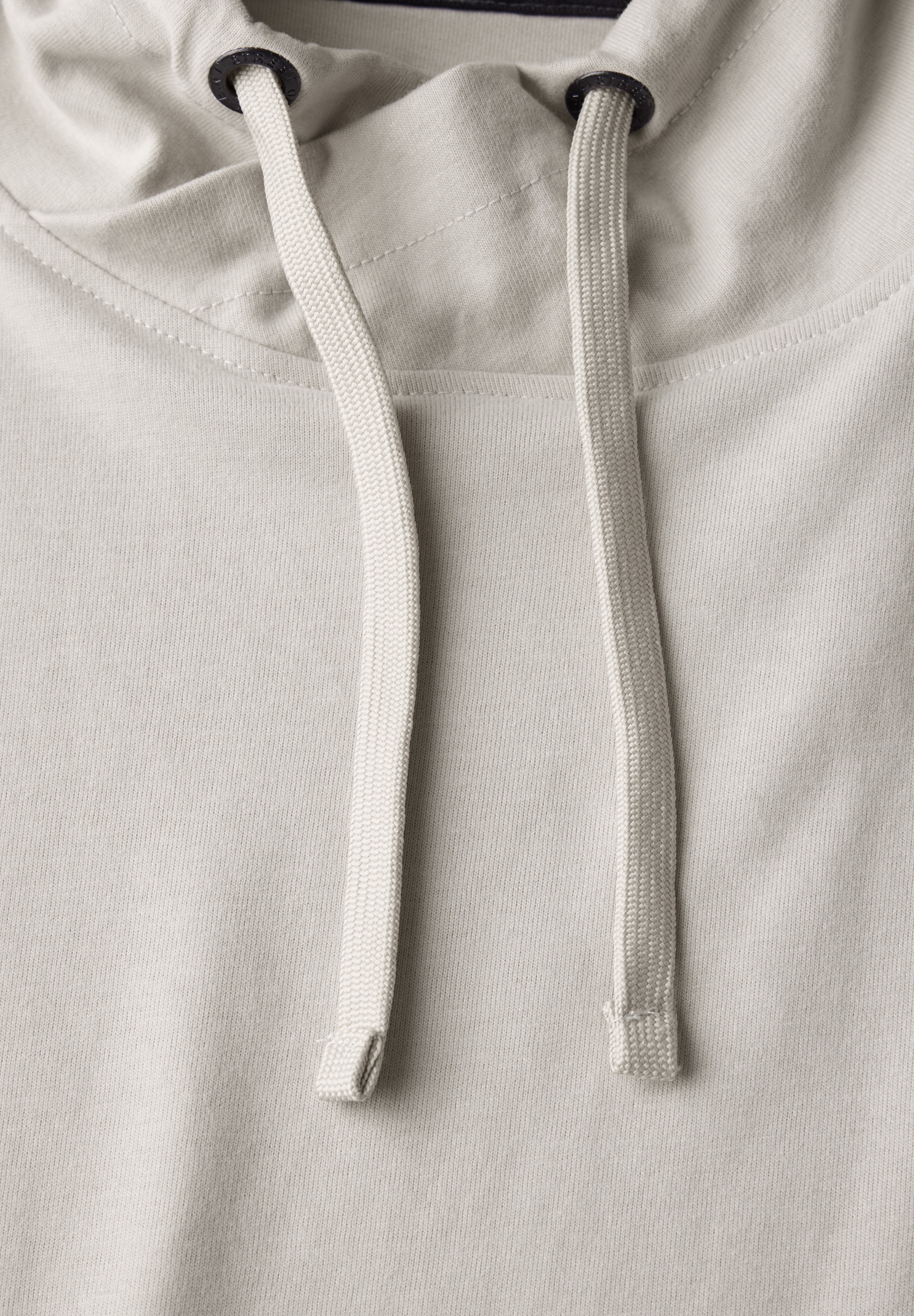STREET ONE MEN Langarmshirt, mit Tunnelzugband am Kragen